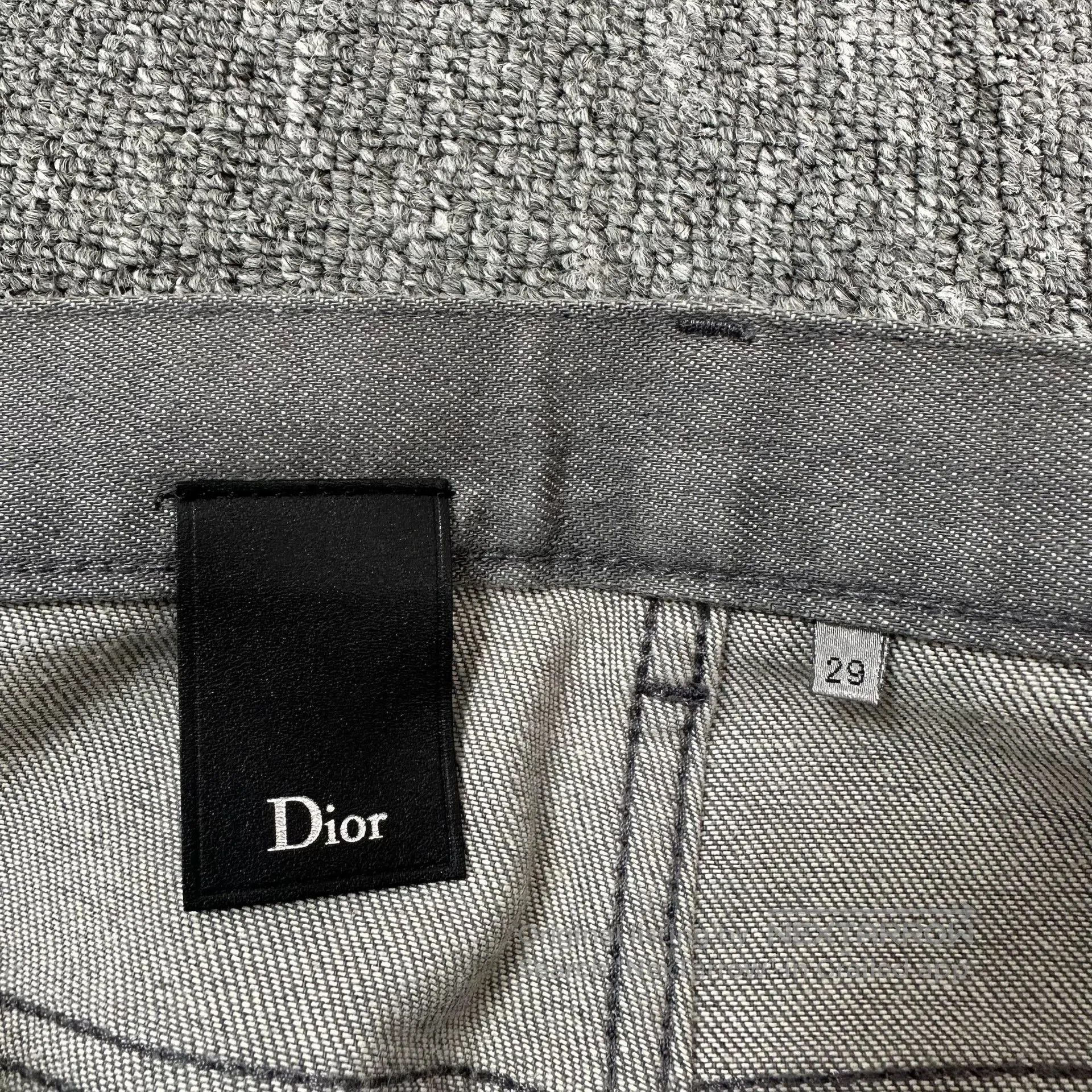 Dior Dior Light Gray Washed Jeans. Size US 29 - 4 Thumbnail