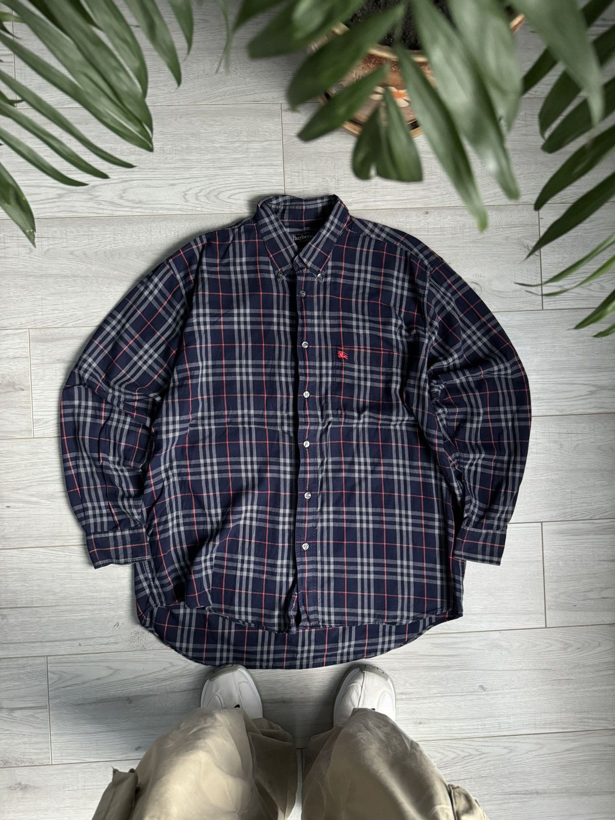 Burberry × Vintage Vintage Burberry Shirt Size US L / EU 52-54 / 3 - 1 Thumbnail