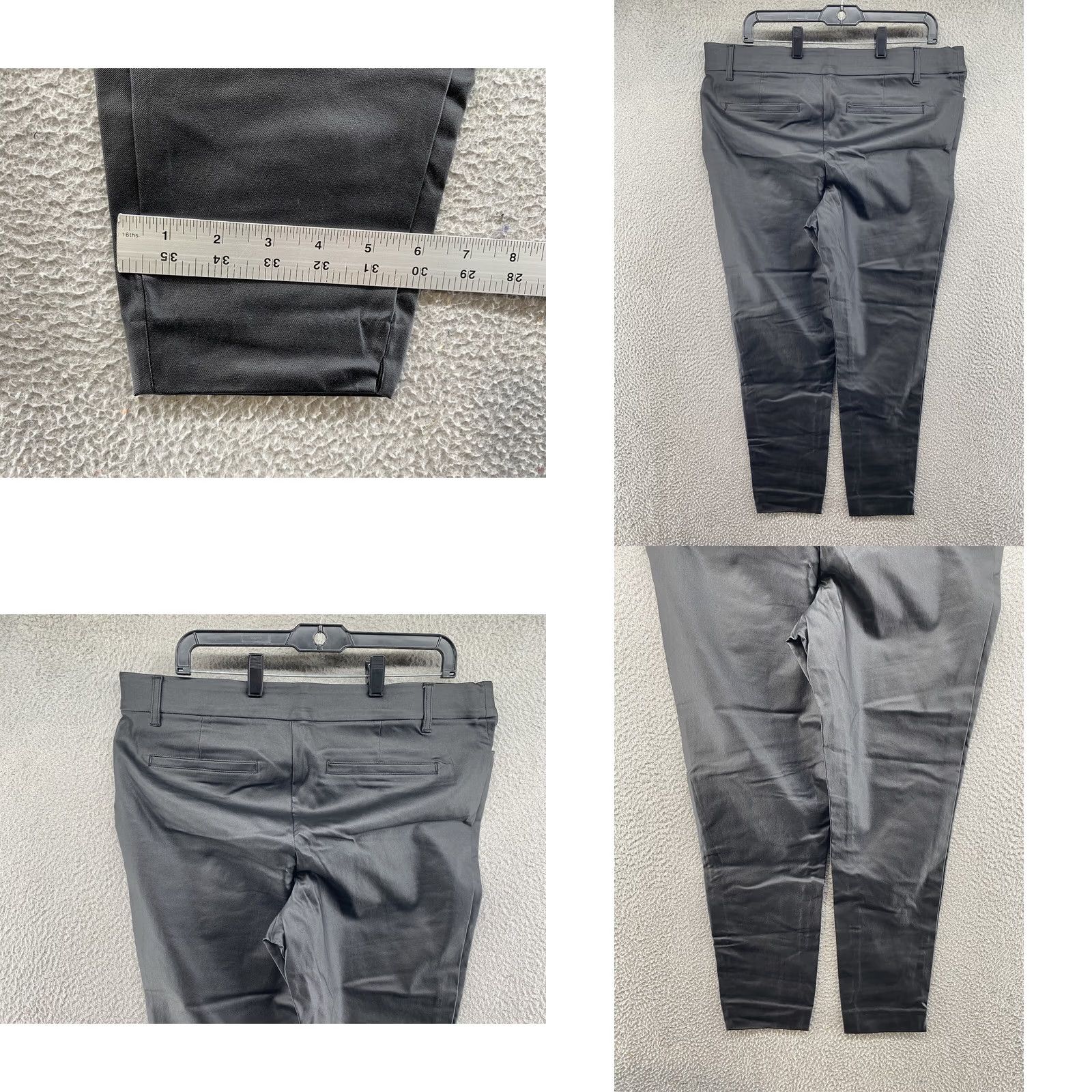 Vintage Maurices Women’s Black Faux Leather Pants Pull On Size 18W Short Skinny Ankle Stretch Size 40" / US 18 - 8 Thumbnail