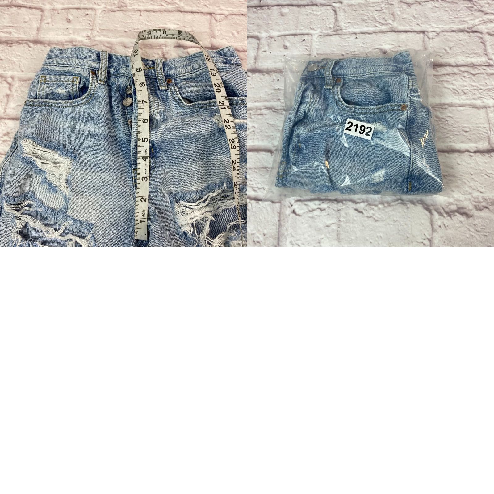 Pacsun Pacsun Teens Shorts 90s Girlfriend Size 24 Distressed Cut-Off Button Fly Size 42" / US 20 - 9 Thumbnail
