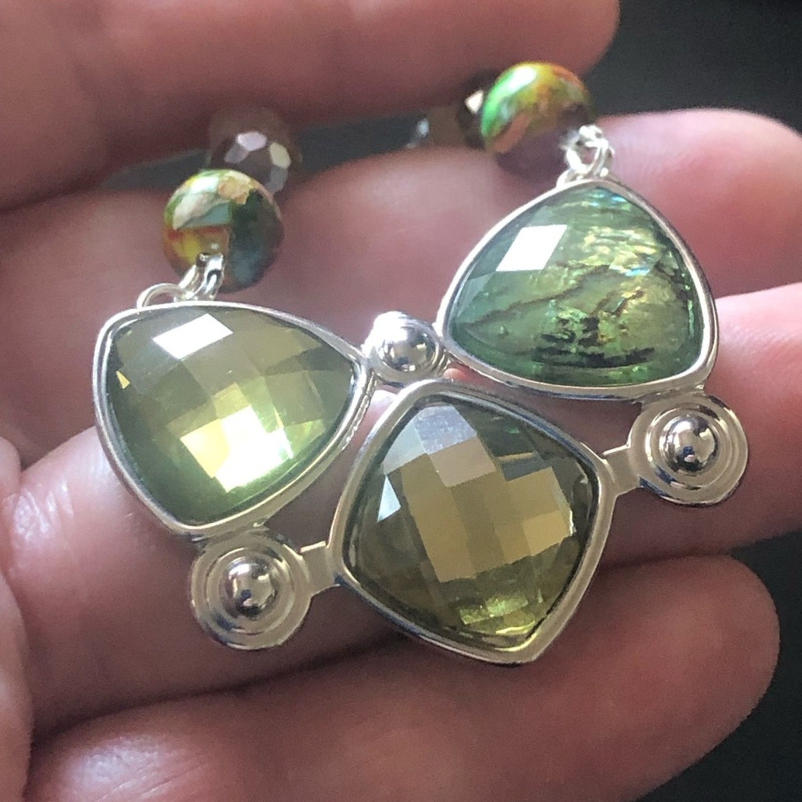 Handmade Handcrafted genuine stone cal silica citrine bow tie necklac Size ONE SIZE - 10 Thumbnail