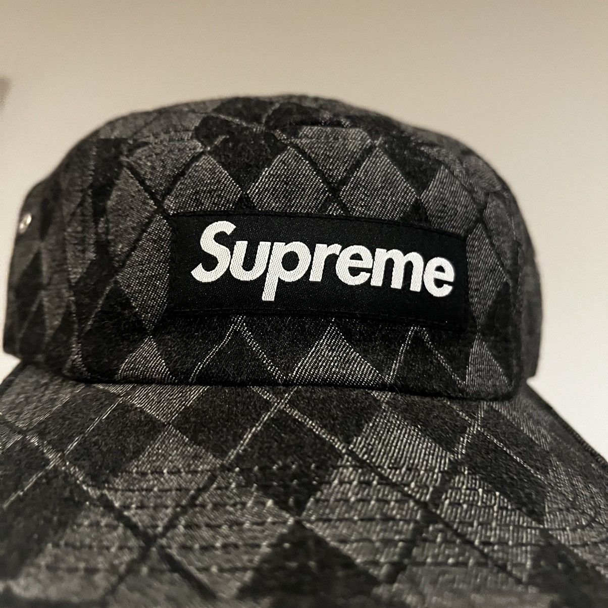 Supreme Supreme Denim Argyle Camp Cap Size ONE SIZE - 9 Thumbnail
