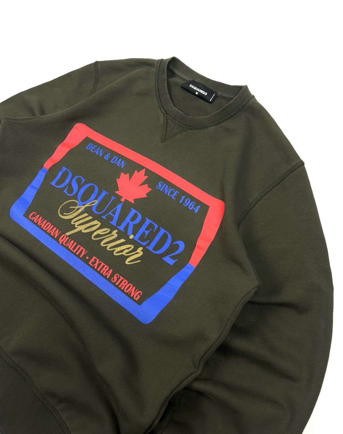 Dsquared2 Luxury Dsquared2 Superior Graphic Sweatshirt Green Vintage Size US M / EU 48-50 / 2 - 6 Thumbnail