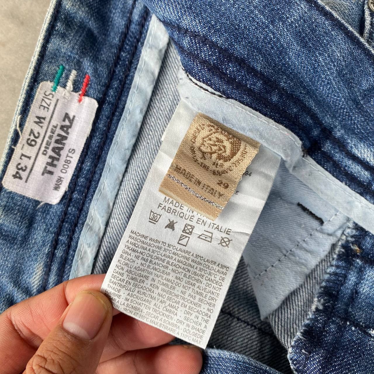 Diesel DIESEL THANAZ 008TS WASH DISTRESSED DENIM ITALY Size US 29 - 3 Thumbnail