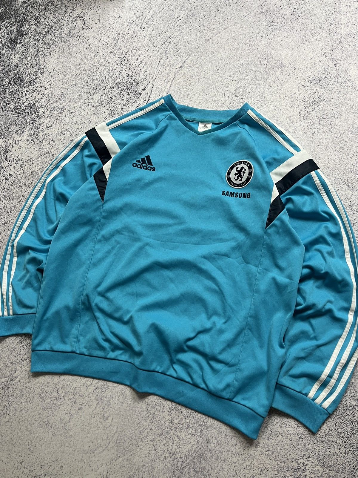 Adidas ⚽️ Adidas Chelsea 2014 Soccer Training Sweatshirt Football Size US XL / EU 56 / 4 - 3 Thumbnail