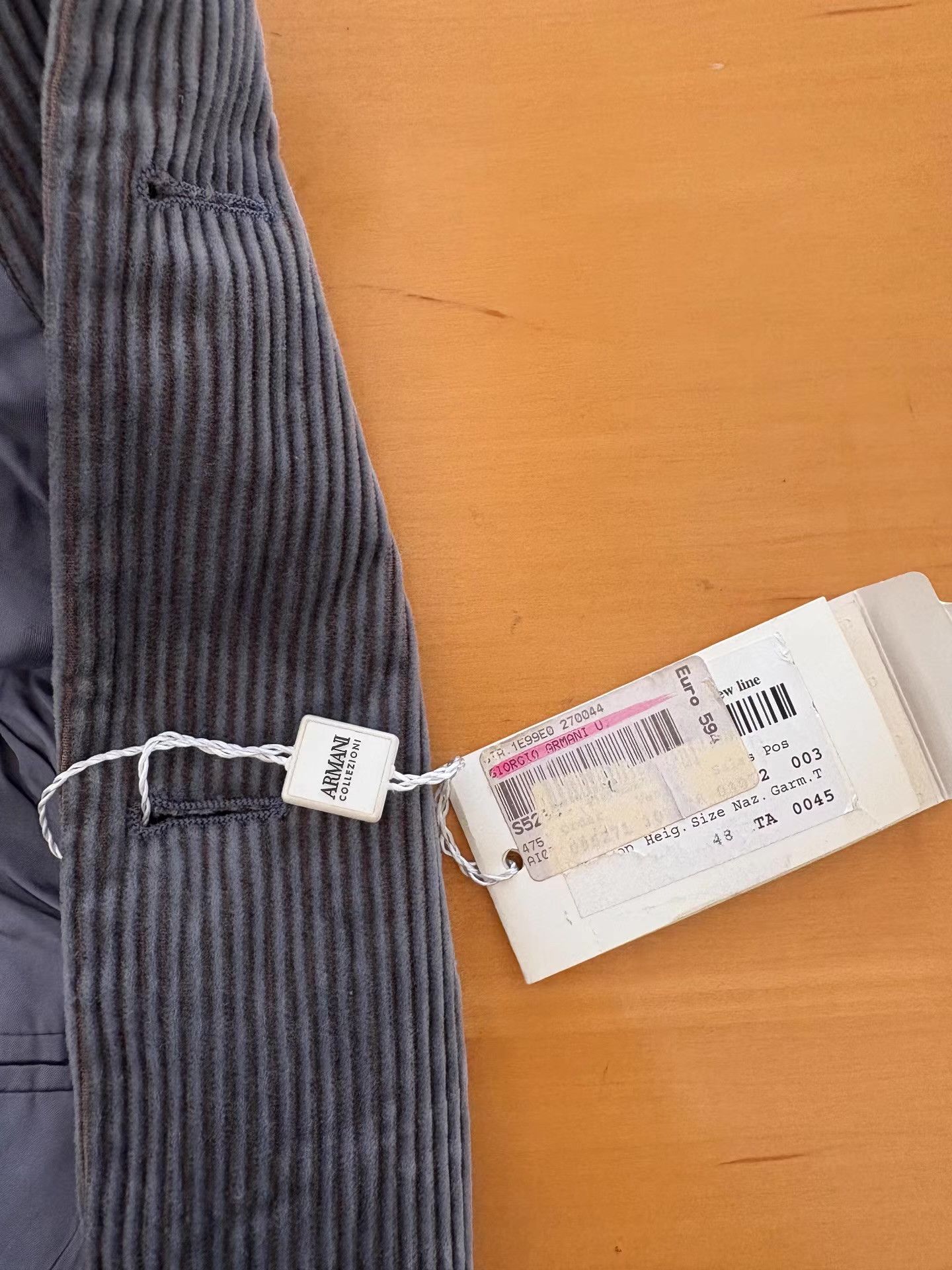Armani Armani Collezioni Men's Corduroy Blazer Ｑ21 Size 48R - 4 Thumbnail