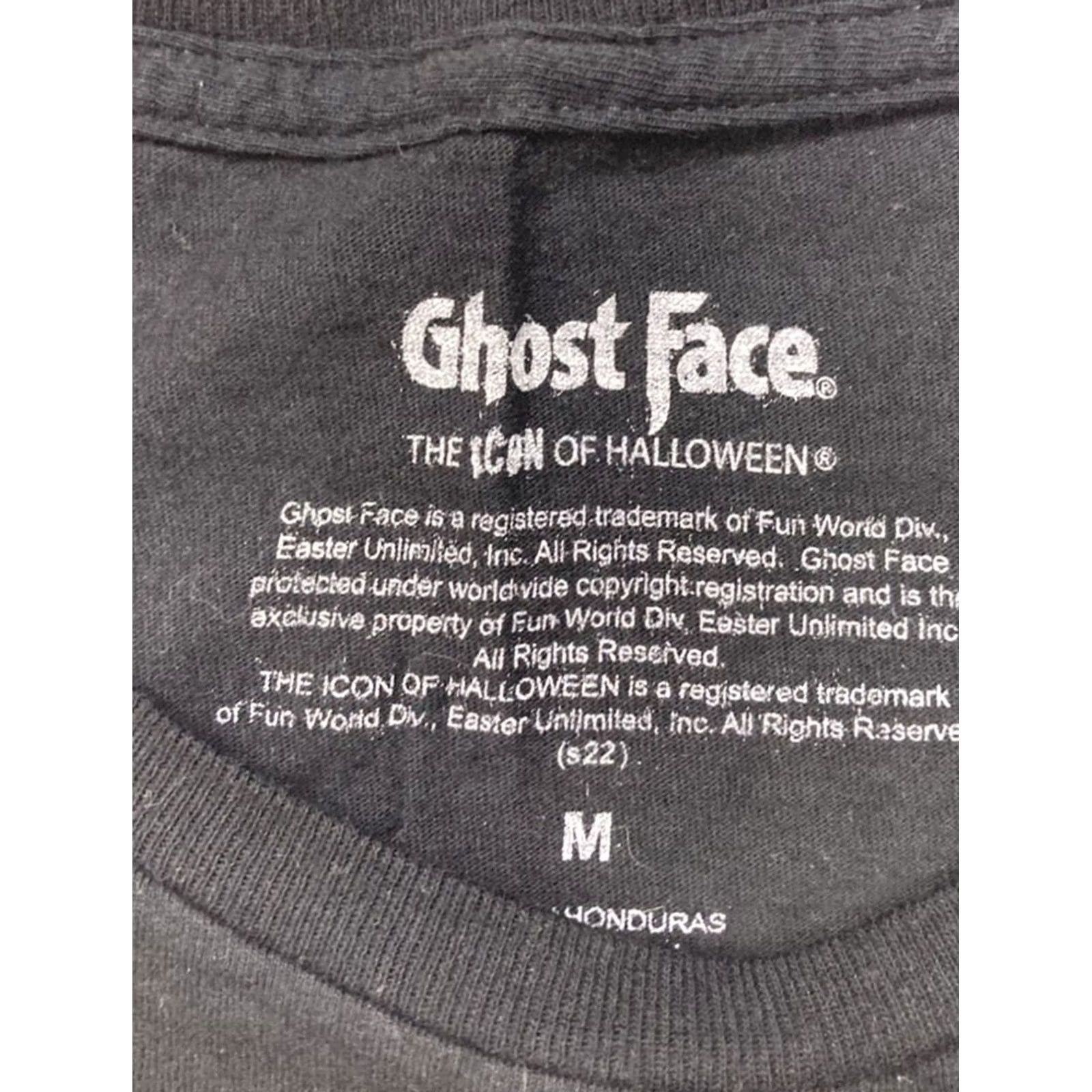 Vintage Ghost Face Halloween Graphic T-shirt Men Medium Black Short Sleeve Size US M / EU 48-50 / 2 - 5 Thumbnail