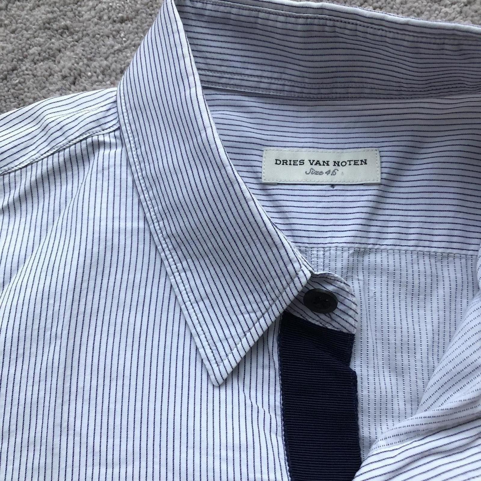 Dries Van Noten Dries Van Noten Pinstriped Button Up Shirt Size US M / EU 48-50 / 2 - 3 Thumbnail