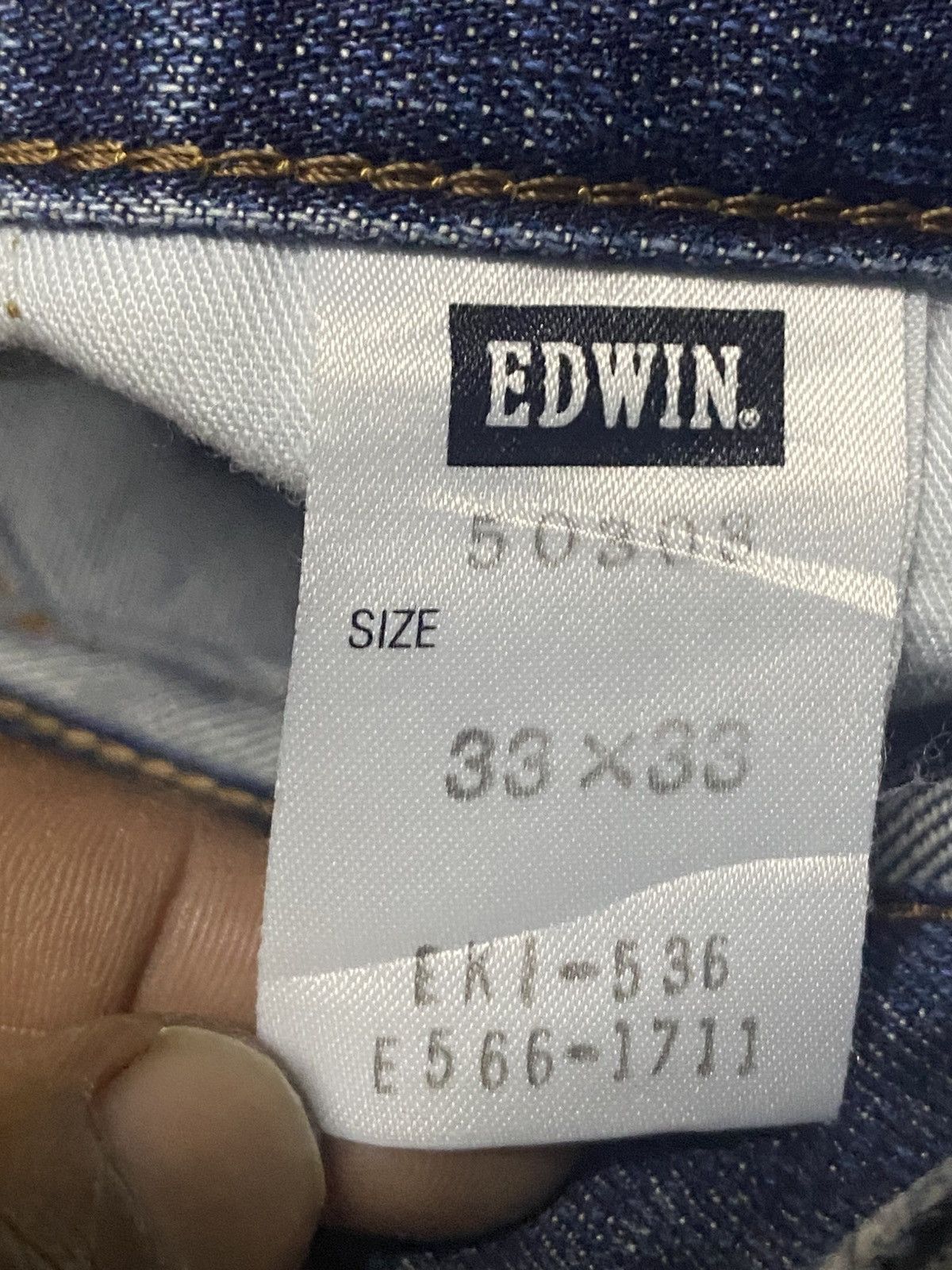 Edwin Vintage Edwin 503 Faded Mud Wash Distressed Loose Jeans Size US 32 / EU 48 - 15 Thumbnail