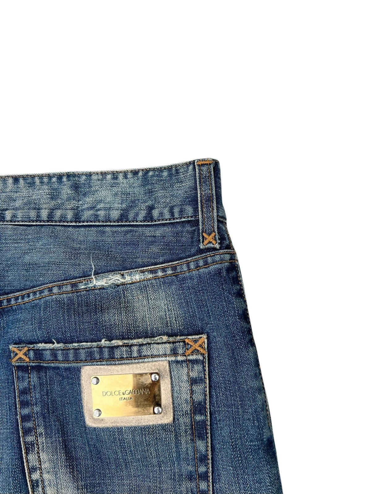 Dolce & Gabbana Vintage 00s Dolce & Gabbana Dirty Mud Distressed Denim Jeans Size US 34 / EU 50 - 16 Thumbnail