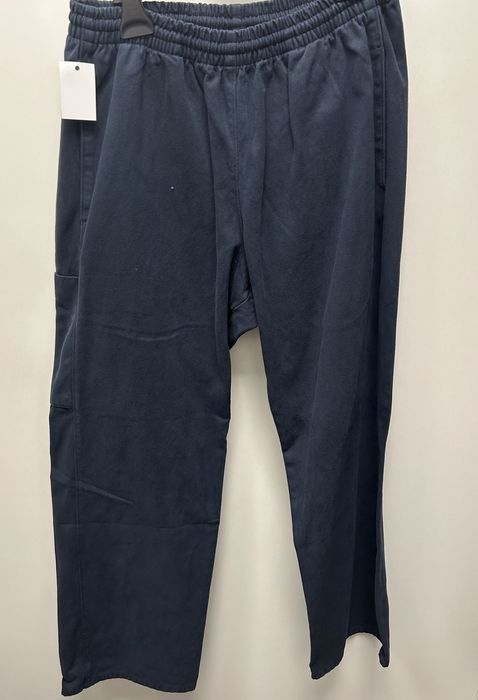 Gap YEEZY X GAP NAVY UNRELEASED SATIN CARGO PANTS | Grailed