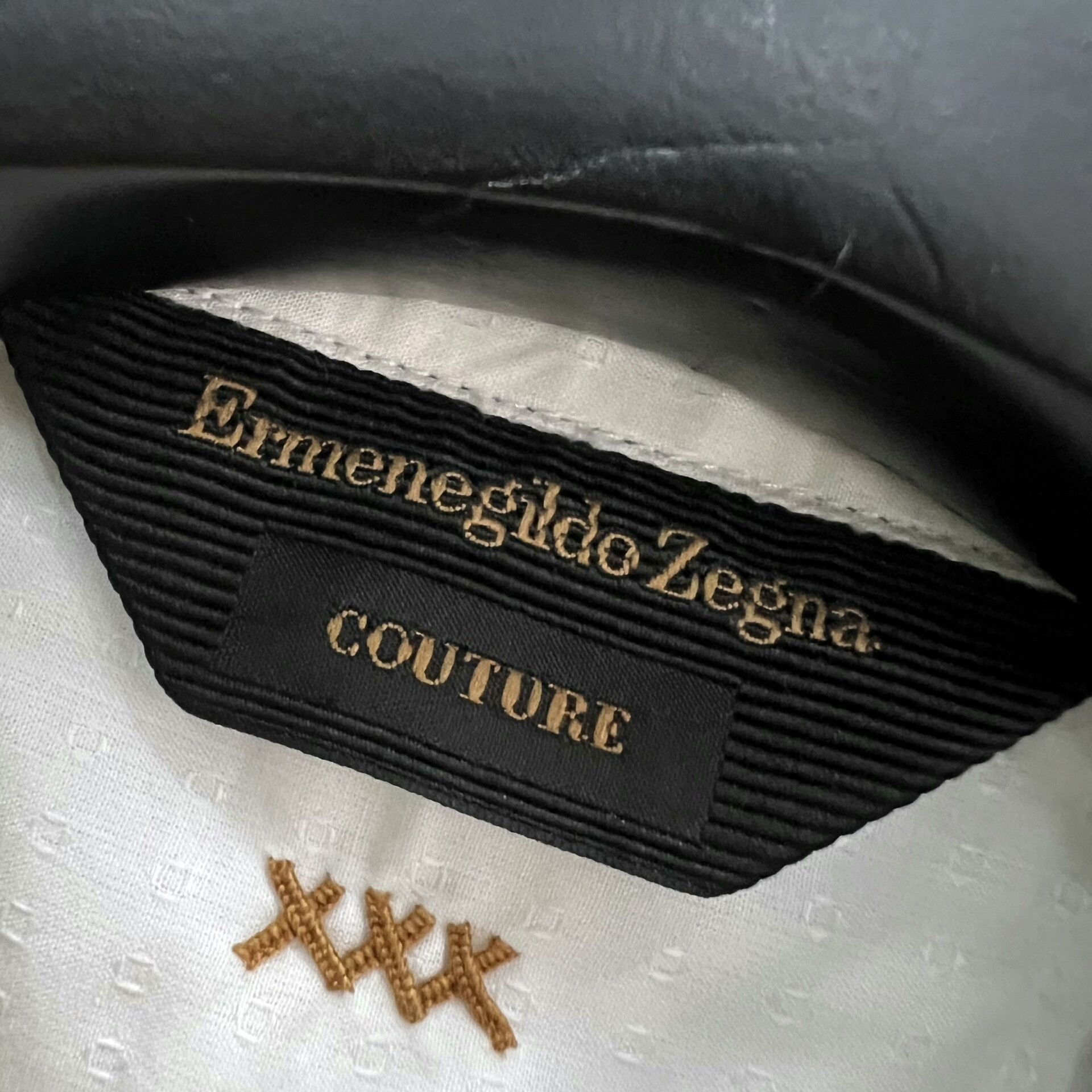 Ermenegildo Zegna Zegna White Subtle Square Pattern Shirt Size US XS / EU 42 / 0 - 3 Thumbnail