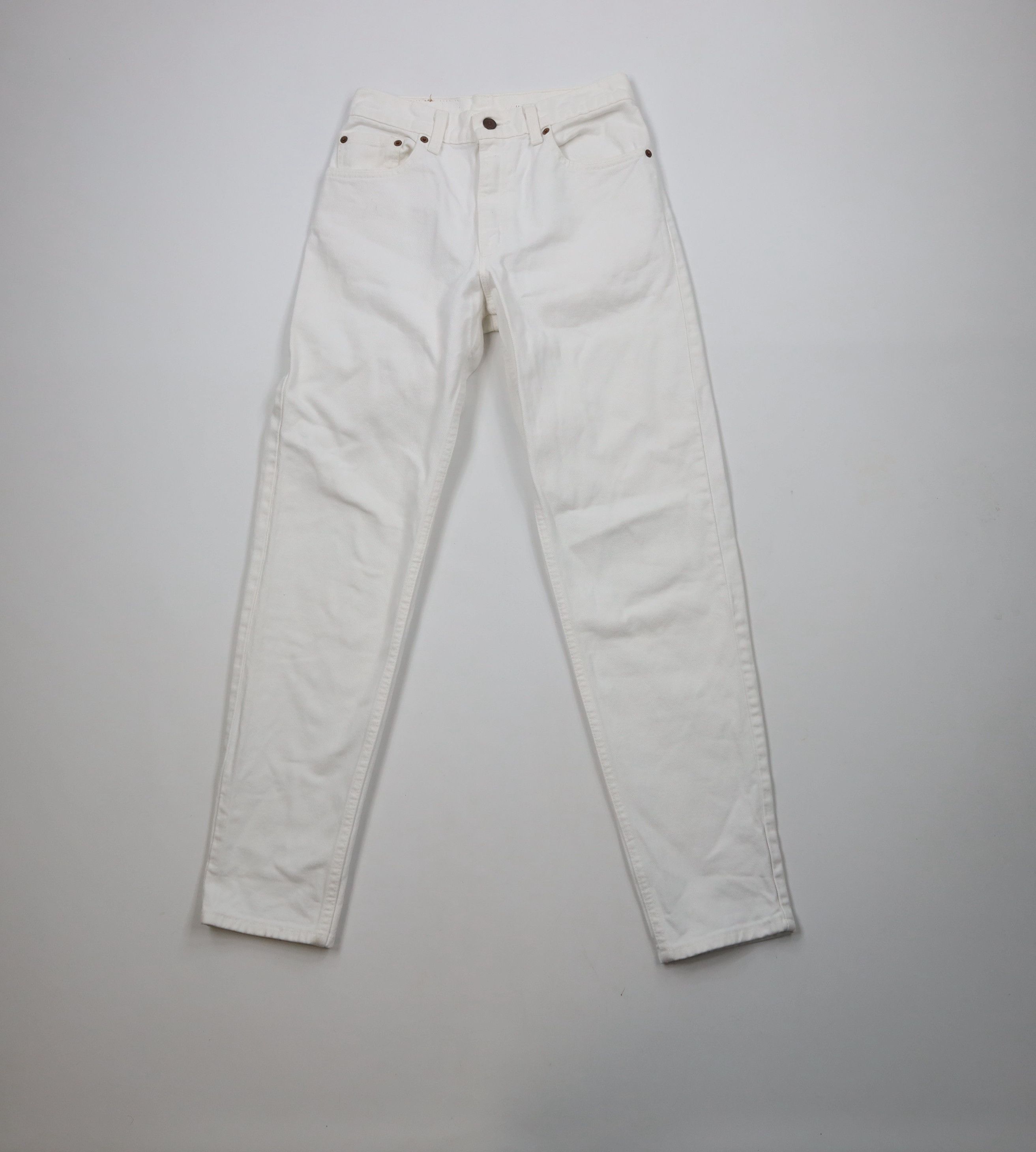 Levi's × Vintage Vintage 90s Levis 550 Fit Tapered Leg Denim Jeans White USA Size 28" / US 6 / IT 42 - 1 Thumbnail