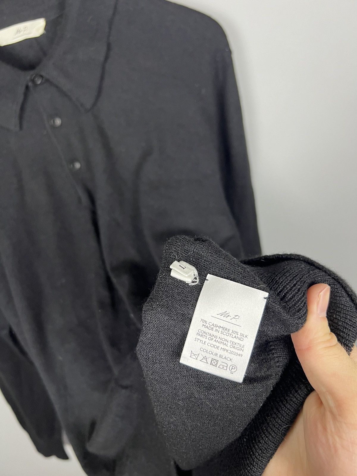 Mr P. (L) Mr. P cshmere silk sweater / rugby shirt rare Size US L / EU 52-54 / 3 - 6 Thumbnail