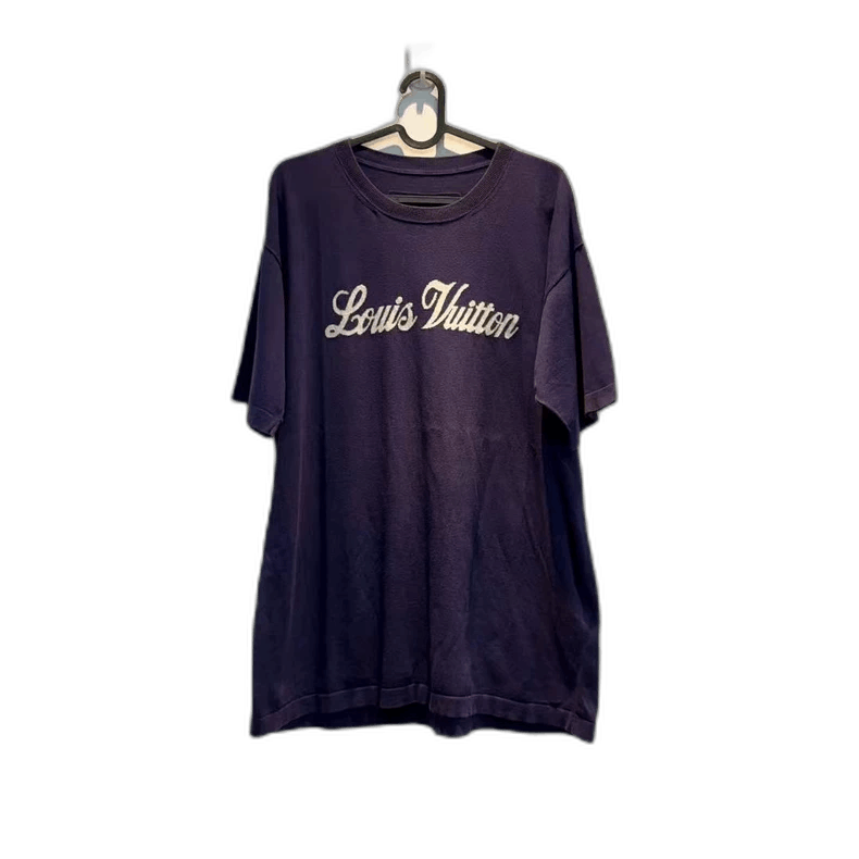 louis vuitton purple short sleeve tee-2508