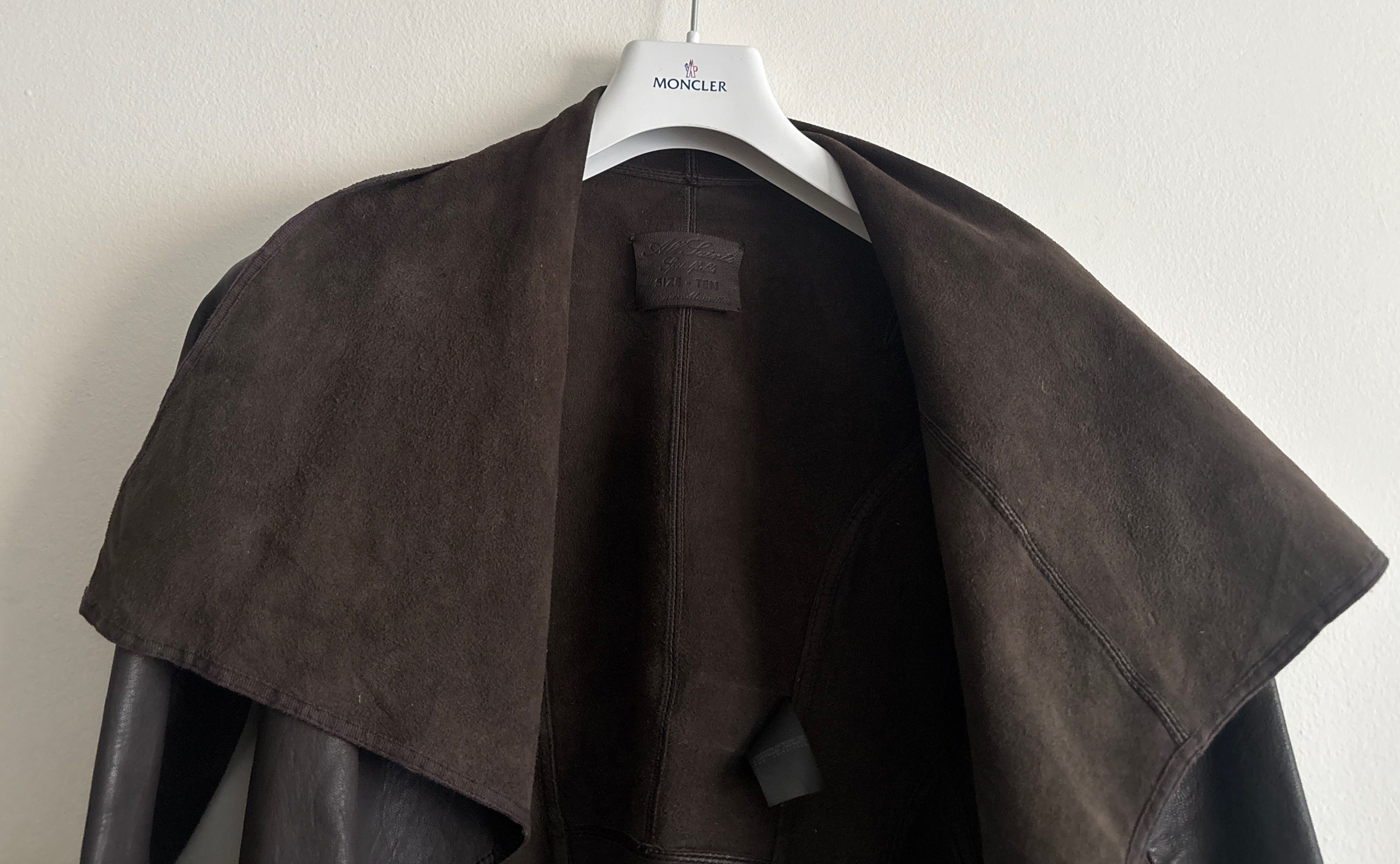 Allsaints $750 Datya Waterfall Leather Jacket - UK 10, US 6, EU 38 Size M / US 6-8 / IT 42-44 - 4 Thumbnail