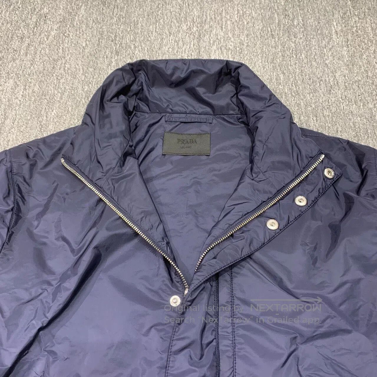 Prada prada deep blue nylon cotton jacket size 52. Size US L / EU 52-54 / 3 - 9 Thumbnail