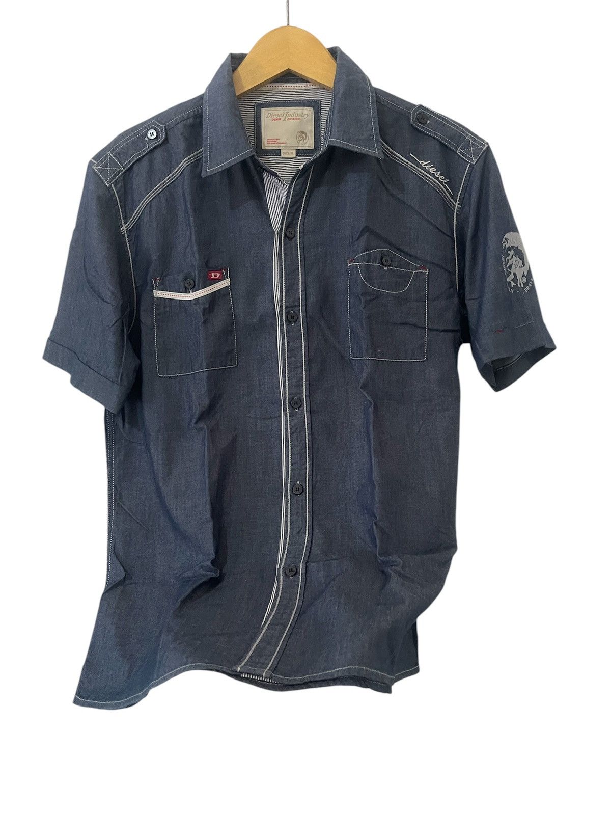 Diesel Vintage Diesel Blue Shirt Size US L / EU 52-54 / 3 - 4 Thumbnail