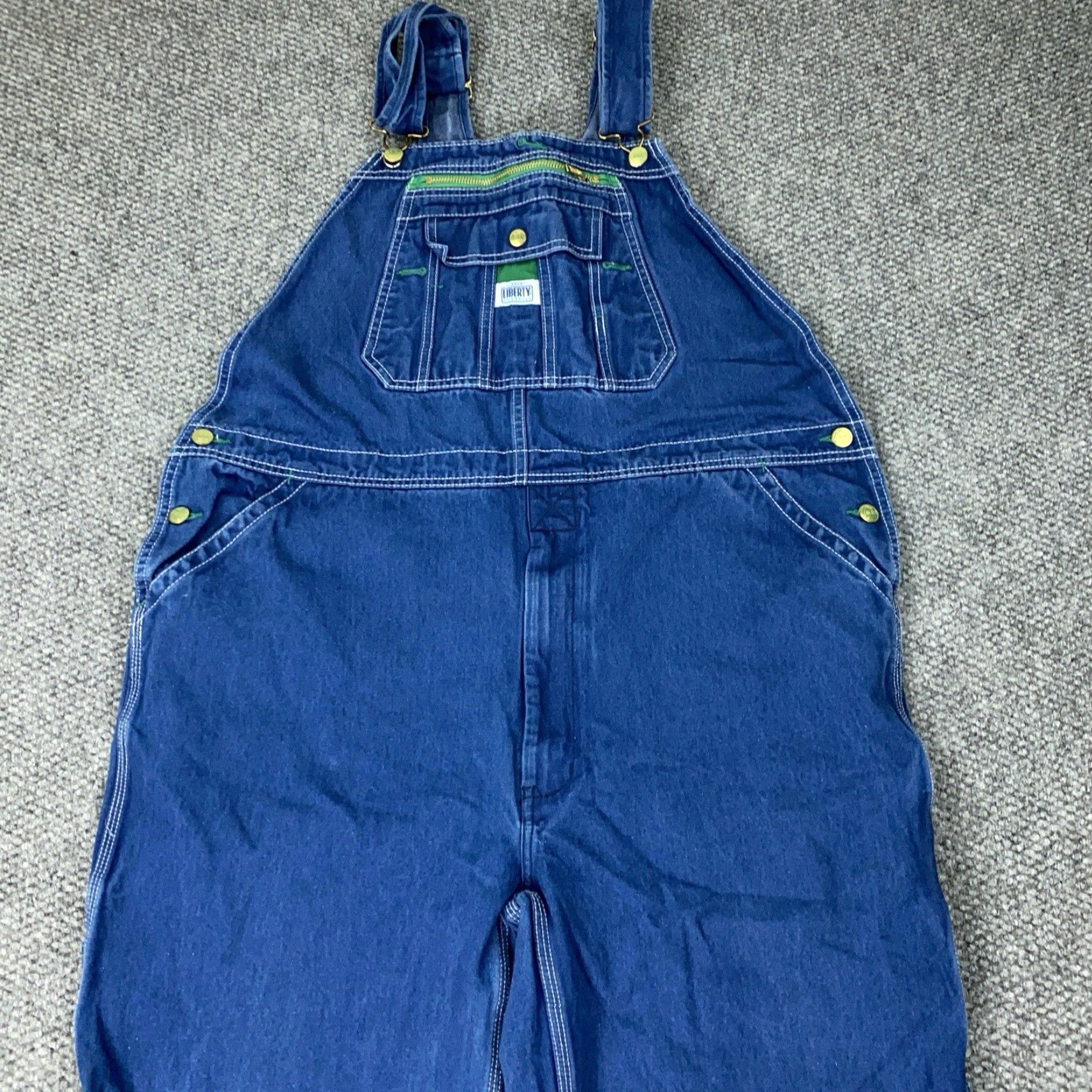 Vintage VINTAGE Liberty Denim Overalls Mens 42x30 Jeans 5-Pocket Blue 90s Hipster USA - Workwear Utility Pants Mens Size US 42 / EU 58 - 2 Thumbnail