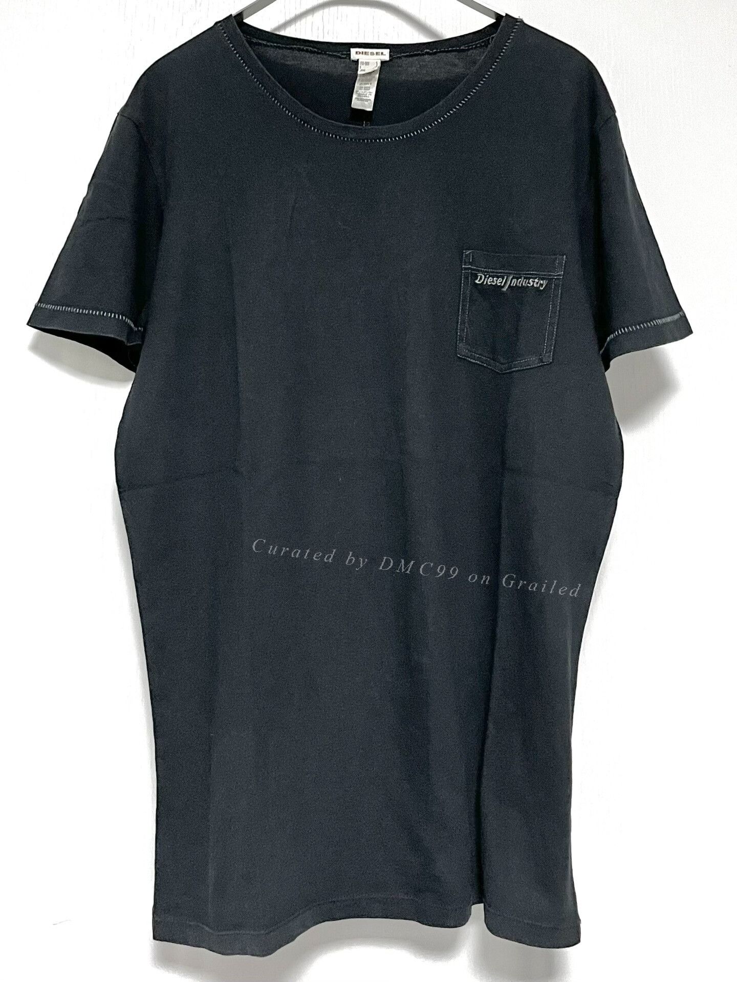 Diesel Diesel Washed Black Cotton T-Shirt Size US S / EU 44-46 / 1 - 1 Thumbnail