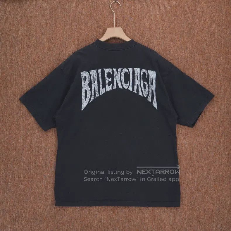 Balenciaga Balenciaga Printed Pattern Round Neck Short Sleeve T-Shirt Size US XL / EU 56 / 4 - 2 Thumbnail