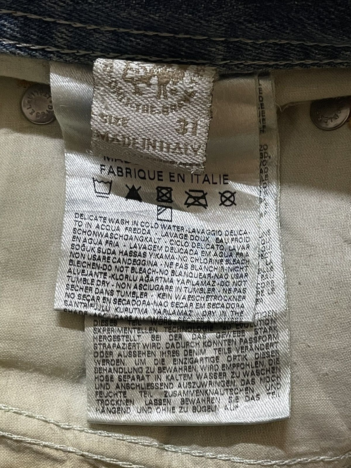 Diesel Vintage Diesel Industry Mud Wash Distressed Style Jeans Size US 33 - 10 Thumbnail