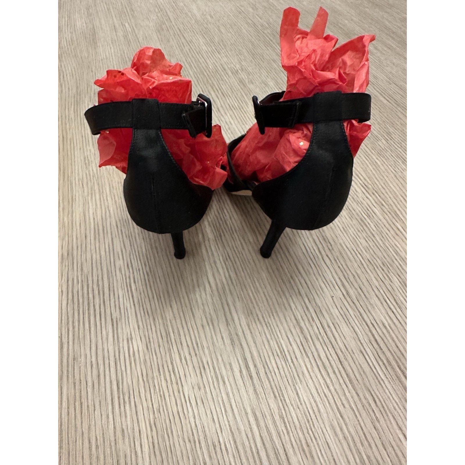 Kate Spade Kate Spade New York Black Satin Open Toe Stiletto Heel- 6.5 Size US 6.5 / IT 36.5 - 9 Thumbnail