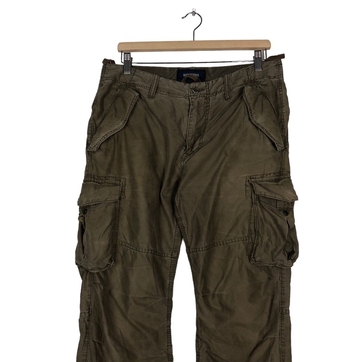 Hysteric Glamour 🔥Vintage Flare Cargo Pants Back Number Japan Multi Pockets Size US 32 / EU 48 - 4 Thumbnail