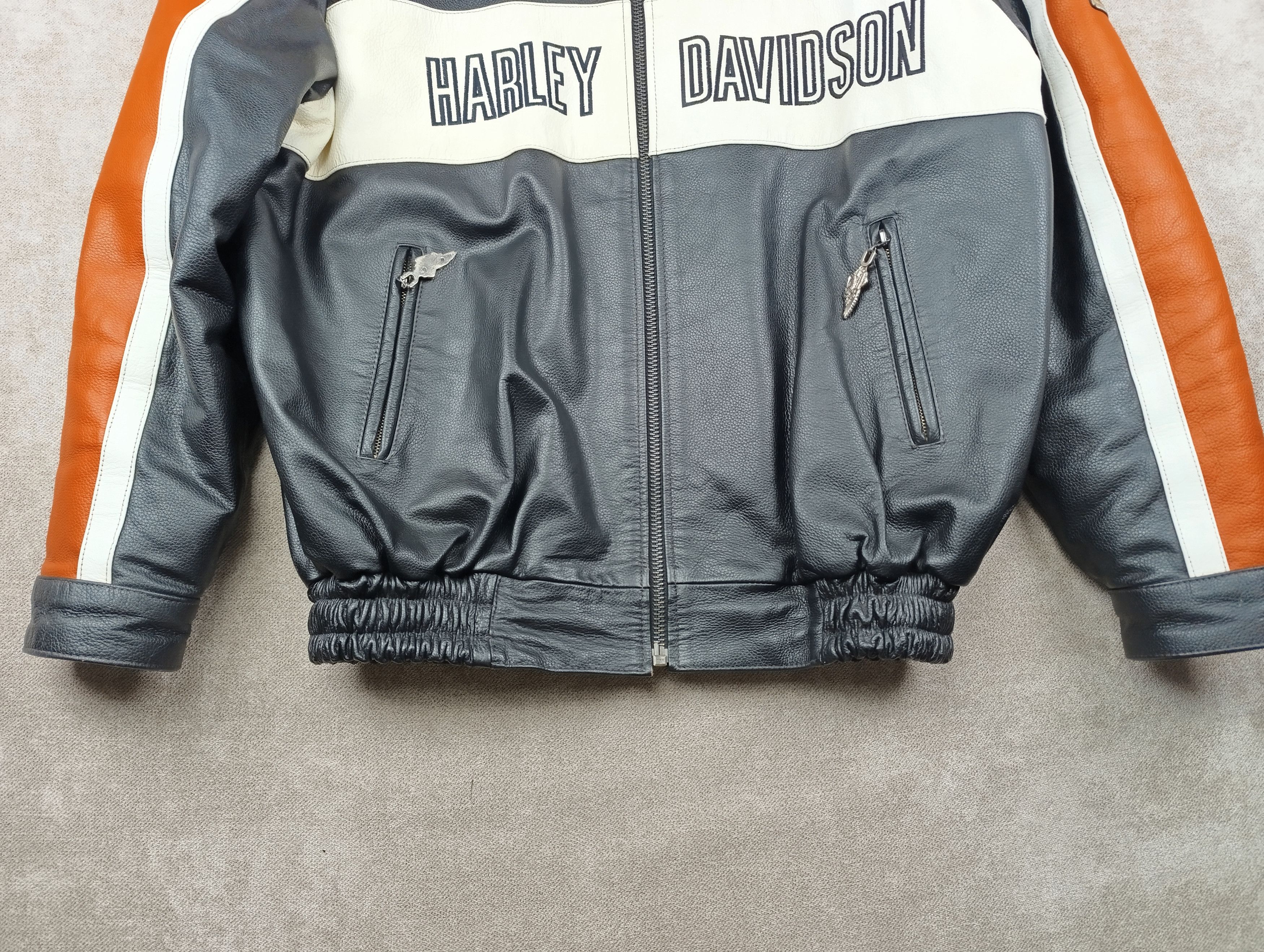 Harley Davidson Harley Davidson Mens Vintage Leather Biker Jacket Size US M / EU 48-50 / 2 - 4 Thumbnail