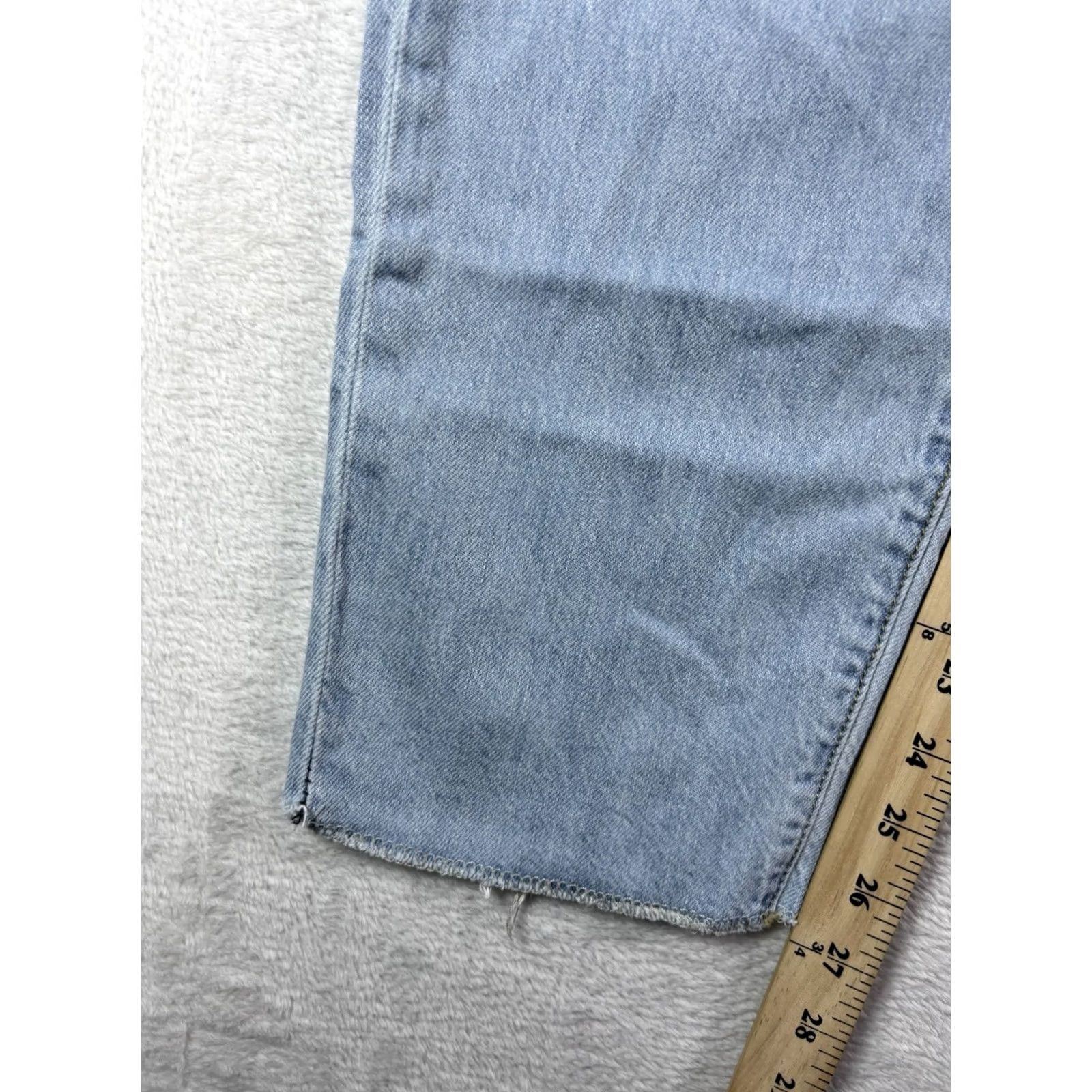 Denime Hammer Jeans Women's High-Rise 15 Light Wash Denim 27in Inseam 5-Pocket Blue Cotton Blend 80s Vintage Style Regular Fit Jeans Size 36" / US 14 / IT 50 - 4 Thumbnail