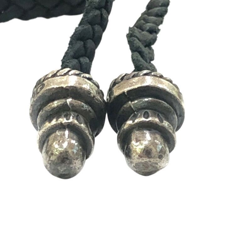 Chrome Hearts 🔥 CHROME HEARTS CROSS BOLO TIP LEATHER BRAID NECKLACE SET Size ONE SIZE - 9 Thumbnail