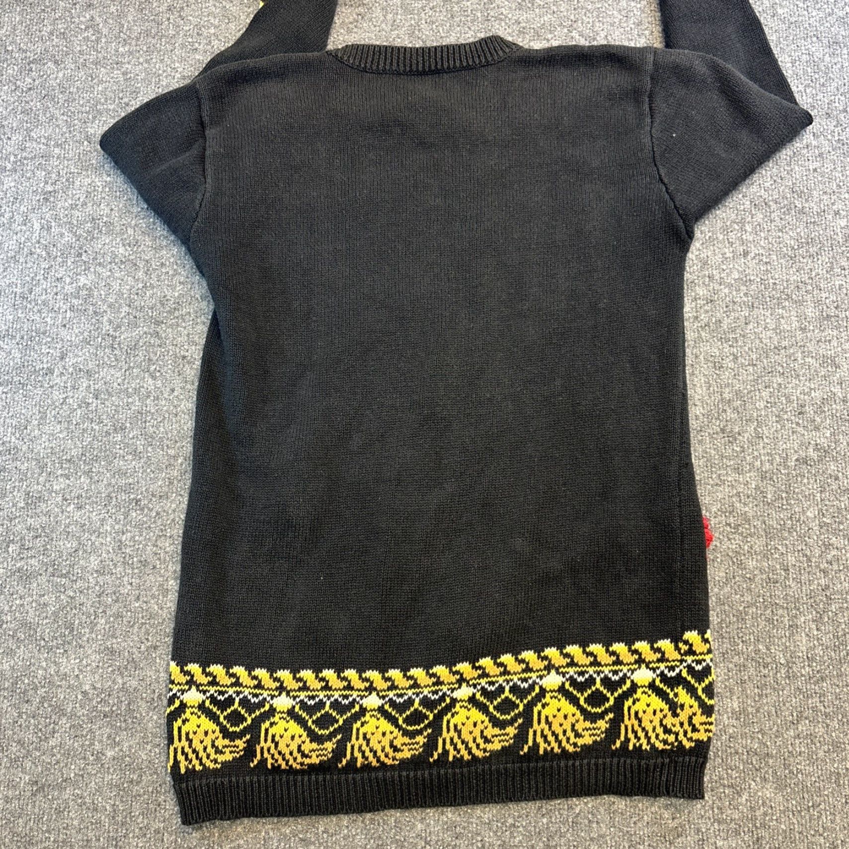 Vintage VINTAGE Susan Bristol Sweater Cat Tassel Design Fringe Small Blue Crew Neck Women Pullover 1993 Granny Style Size S / US 4 / IT 40 - 5 Thumbnail