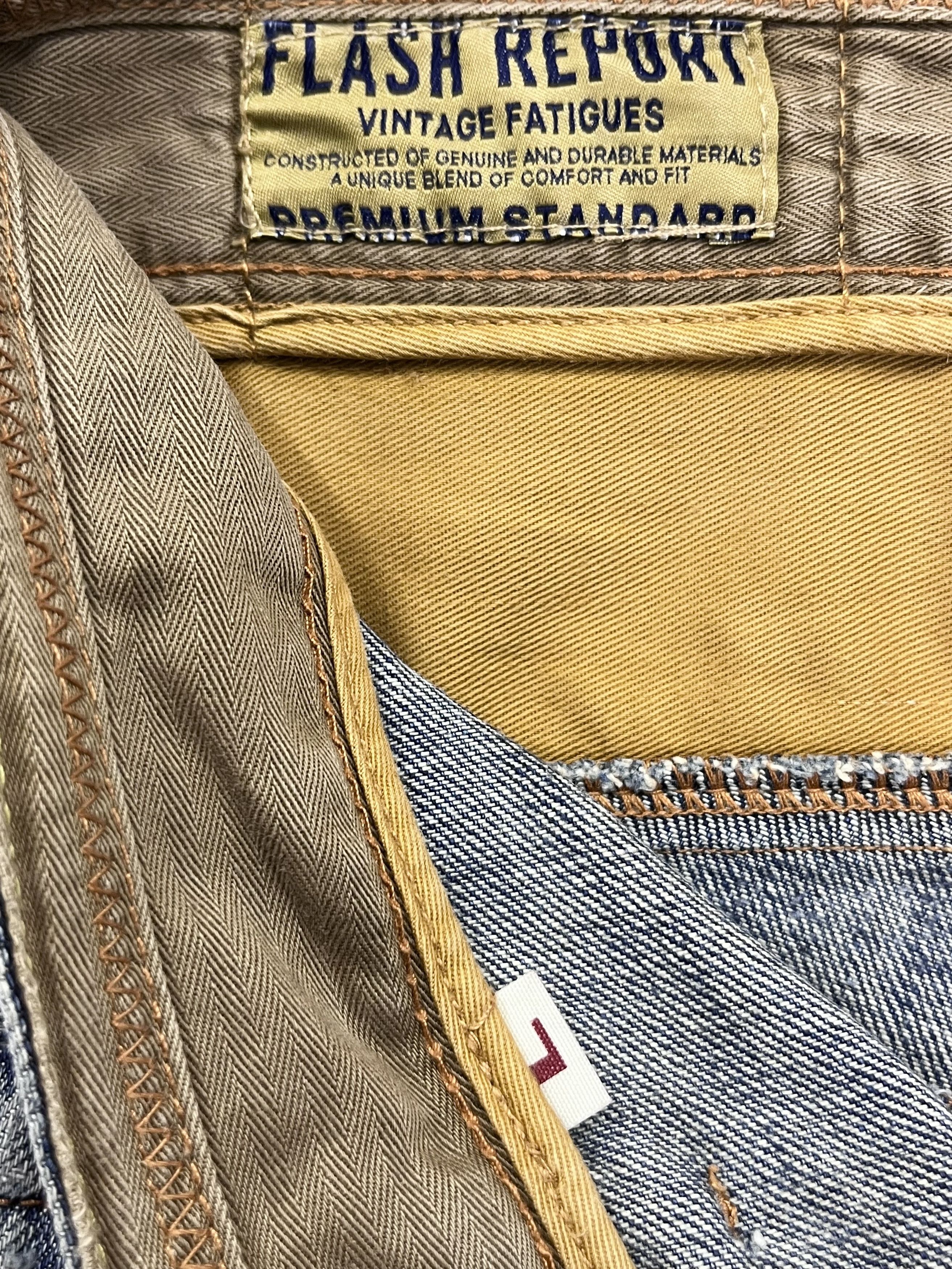 Report Collection 🔥FLASH REPORT Vintage Fatigues Denim Mudwash Bush Pants Size US 31 - 15 Thumbnail