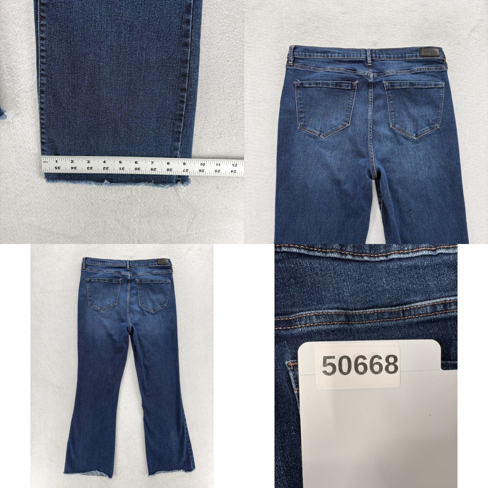 Nicole Miller Nicole Miller Jeans Women 14 Blue Medium Wash Bootcut Distressed Stretch 5-Pocket High Rise Casual Womens Size 36" / US 14 / IT 50 - 8 Thumbnail