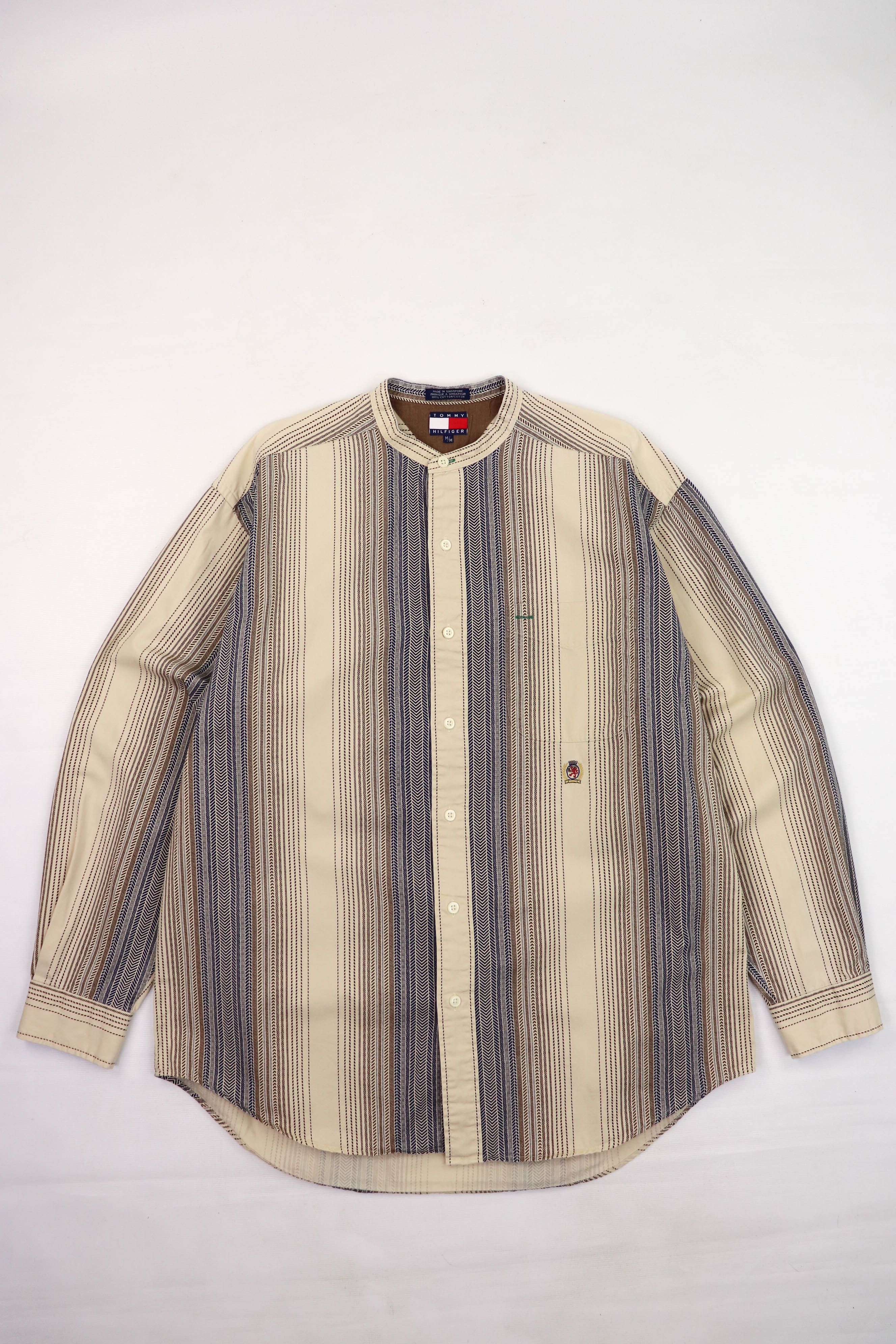 Tommy Hilfiger Tommy Hilfiger Vintage 90s Aztec Graphics Collarless Shirt Size US M / EU 48-50 / 2 - 1 Thumbnail
