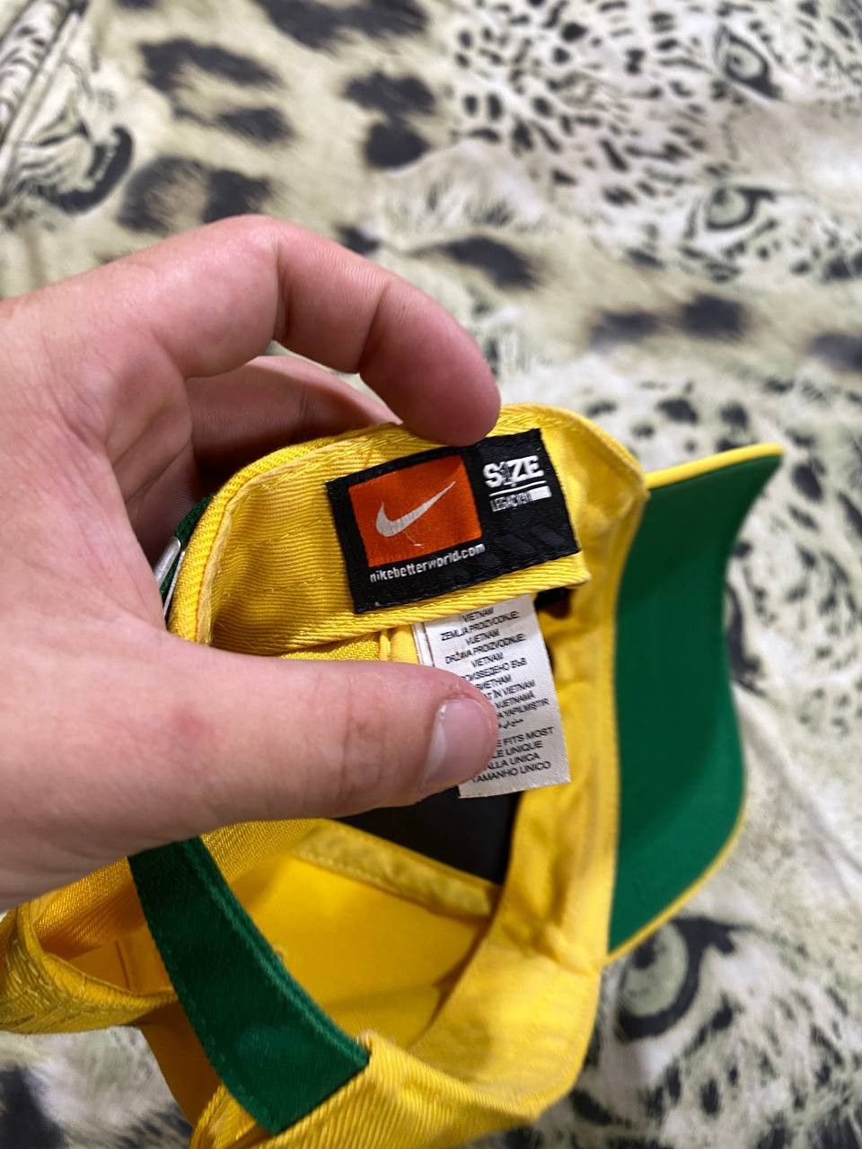 Nike Hats yellow Vintage Nike big logo Cap Y2K streetwear Size ONE SIZE - 2 Thumbnail