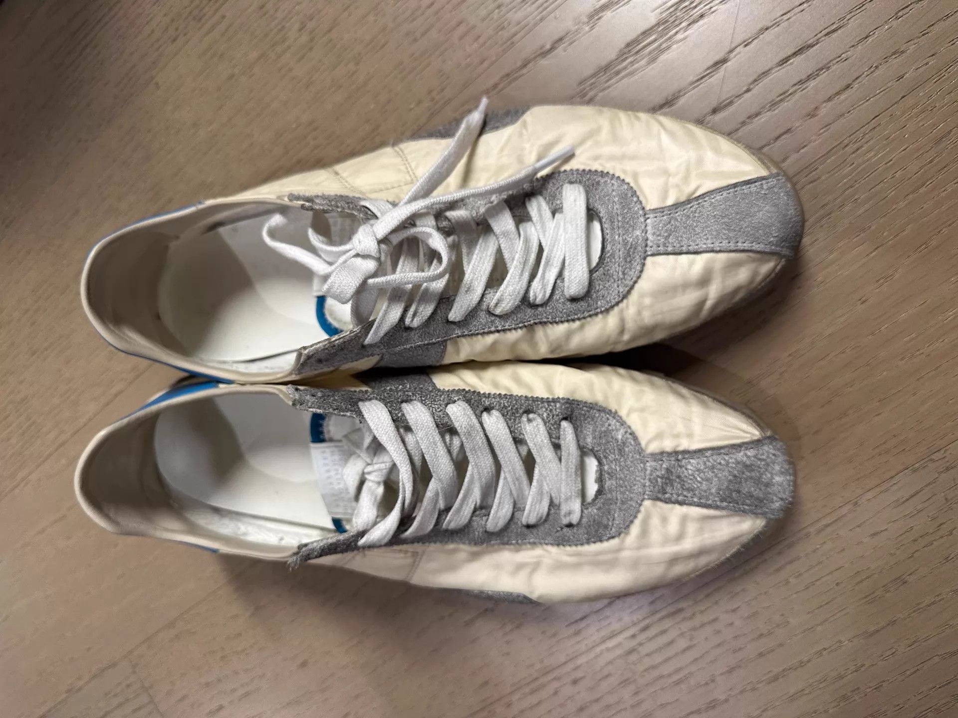 Maison Margiela Maison Margiela Distressed Blue Heel Tab Thin 45 OG Box Size US 12 / EU 45 - 1 Thumbnail