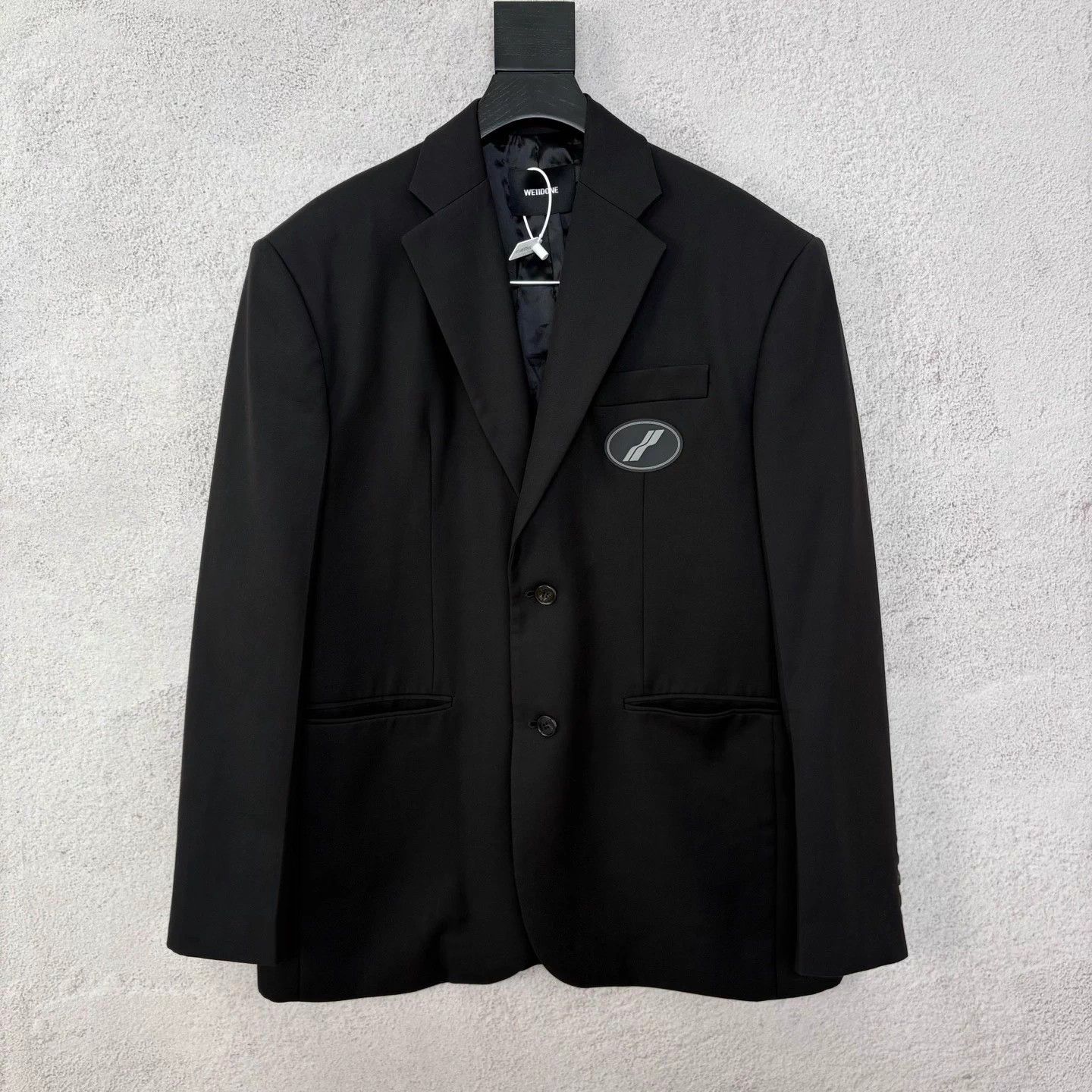 WE11DONE WE11DONE Shoulder Pad Logo Blazer Black Unisex Size US S / EU 44-46 / 1 - 1 Thumbnail