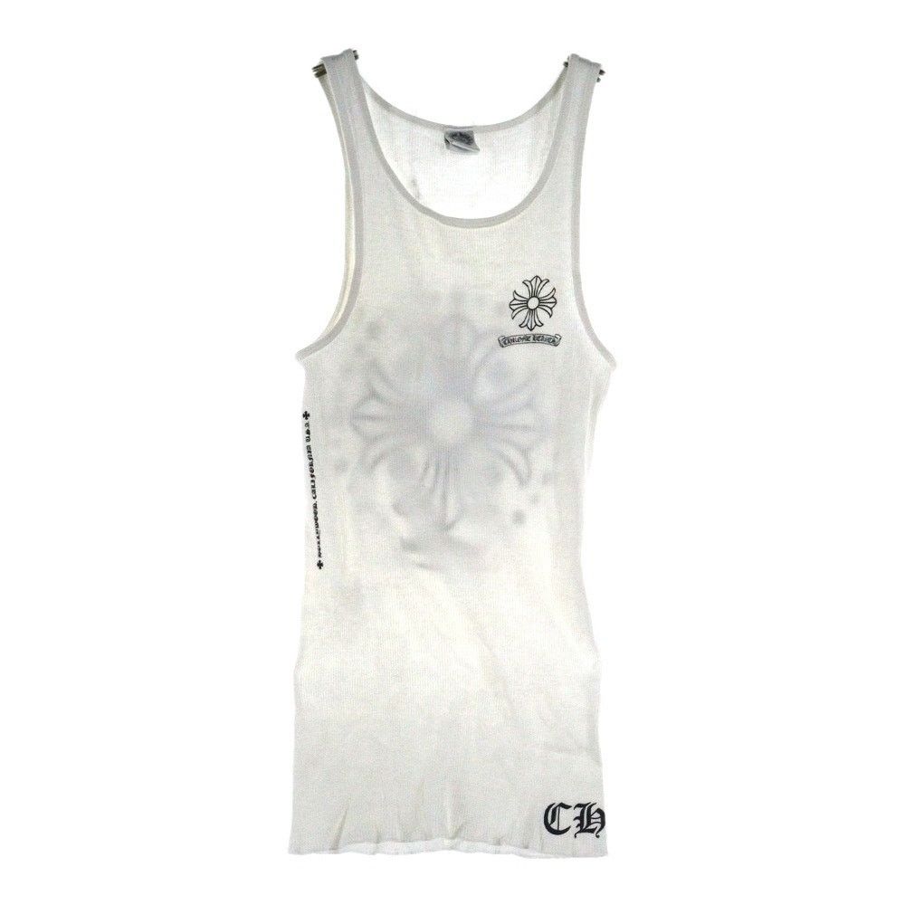 Chrome Hearts White CH Logo Rib Tank Top