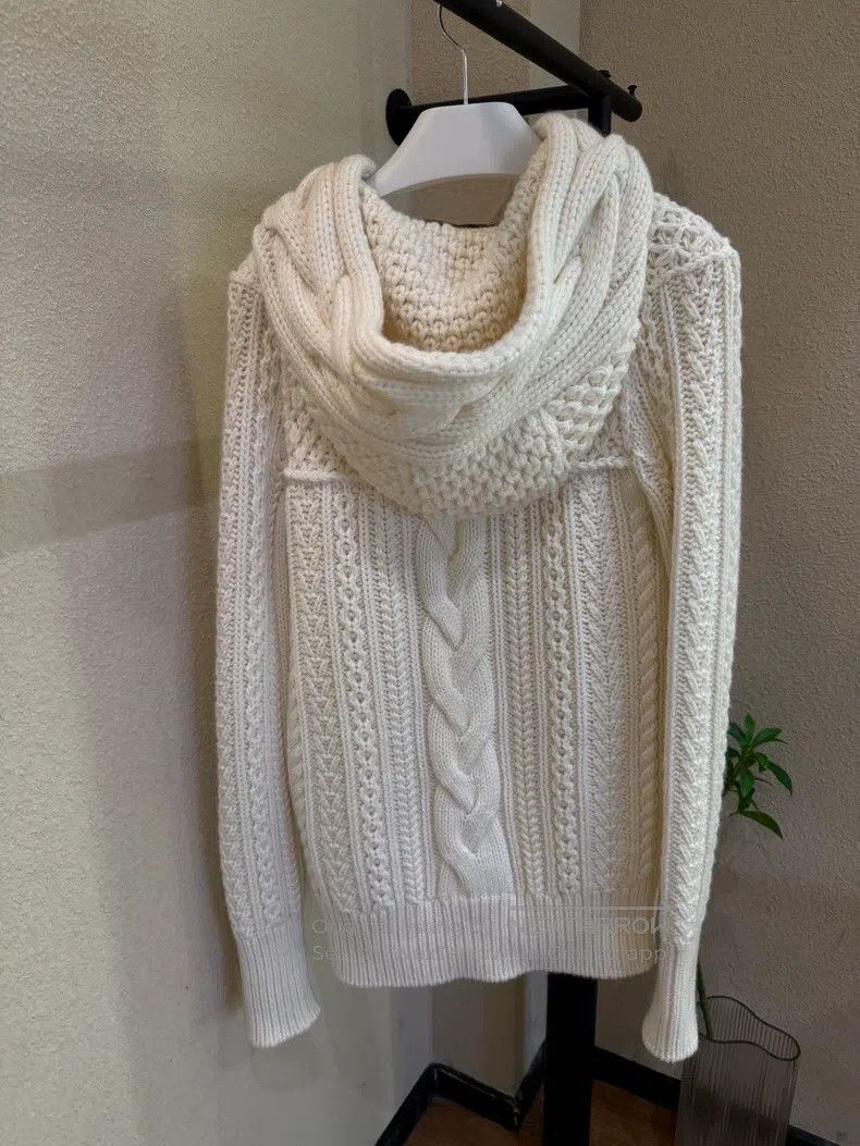 Loro Piana LORO PIANA White Hooded Cardigan Size XS / US 0-2 / IT 36-38 - 2 Thumbnail