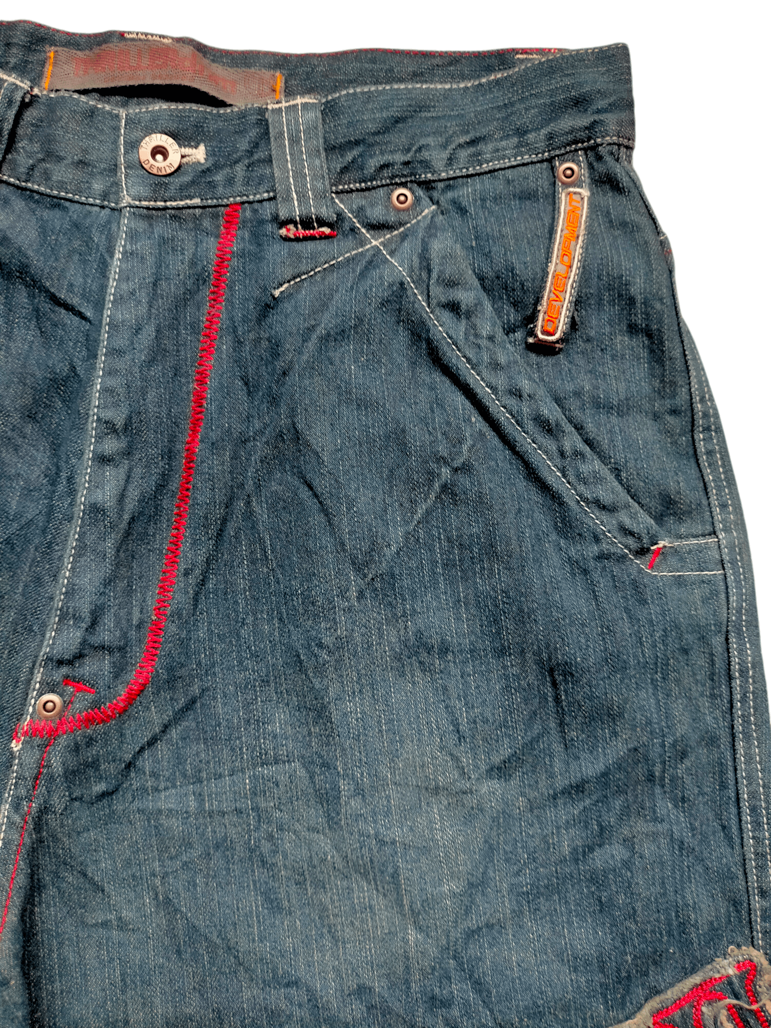 JNCO × Japanese Brand Thriller Denim Baggy Hip Hop Style Jeans Size US 32 / EU 48 - 5 Thumbnail