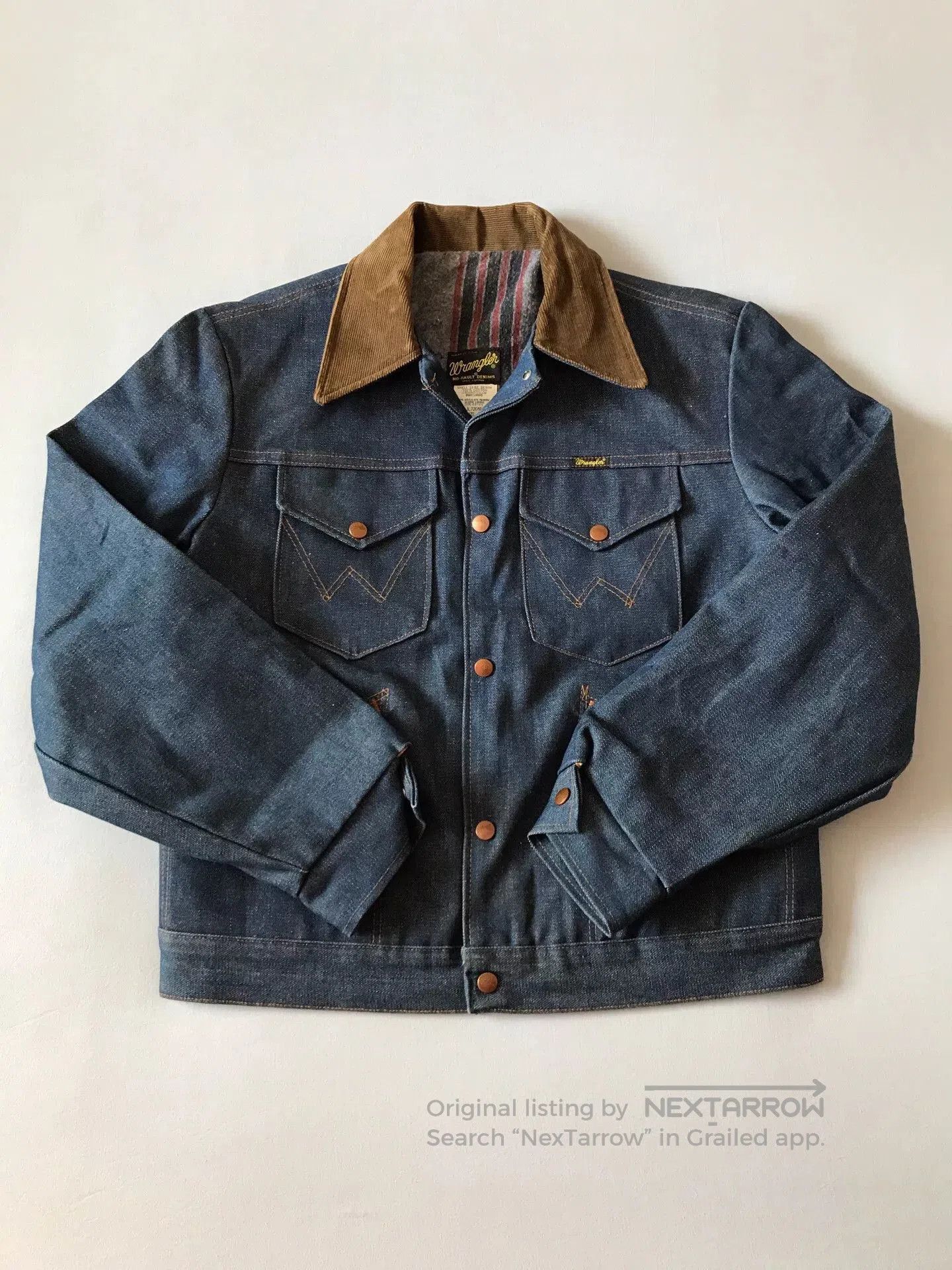 Wrangler 80s Wrangler JL720NV Western Denim Jacket 42. Size US XS / EU 42 / 0 - 1 Thumbnail