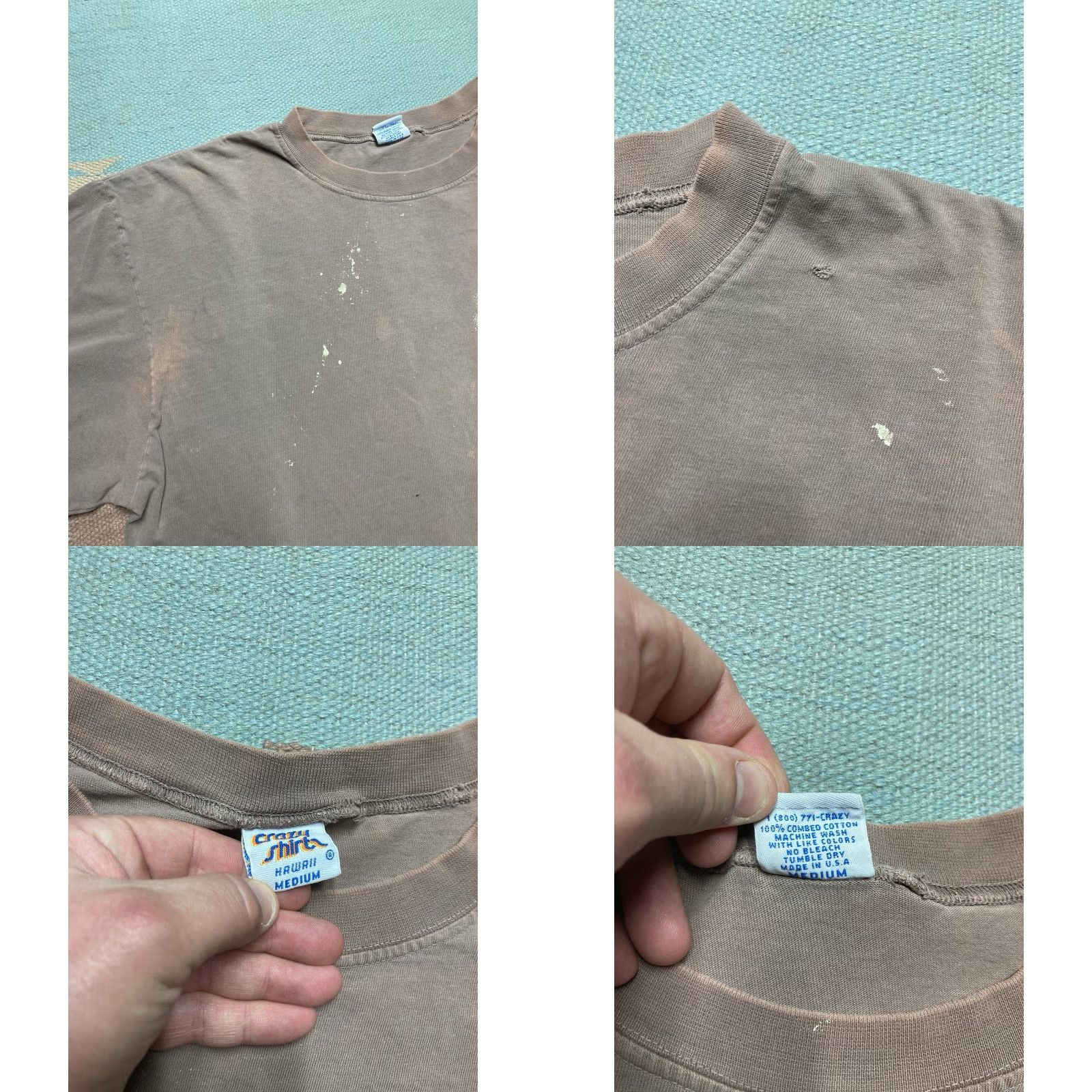 Vintage VINTAGE Crazy Shirts T-Shirt Long Sleeve USA Beige XL Men Size US XL / EU 56 / 4 - 9 Thumbnail