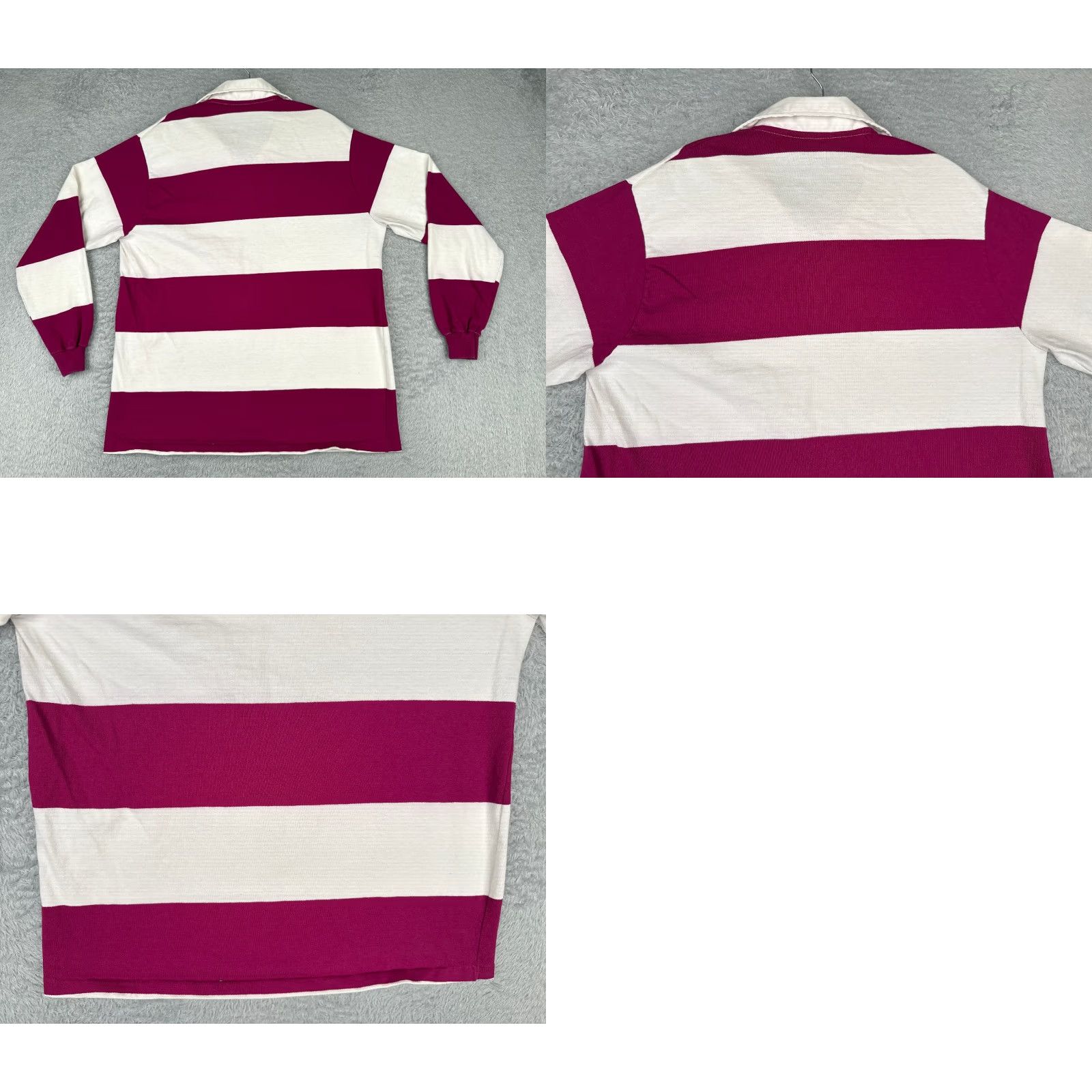 Vintage VINTAGE Neil Martin Polo Shirt Men XL Pink White Stripe Cotton Jersey Slim Fit Short Sleeve Size US XL / EU 56 / 4 - 9 Thumbnail