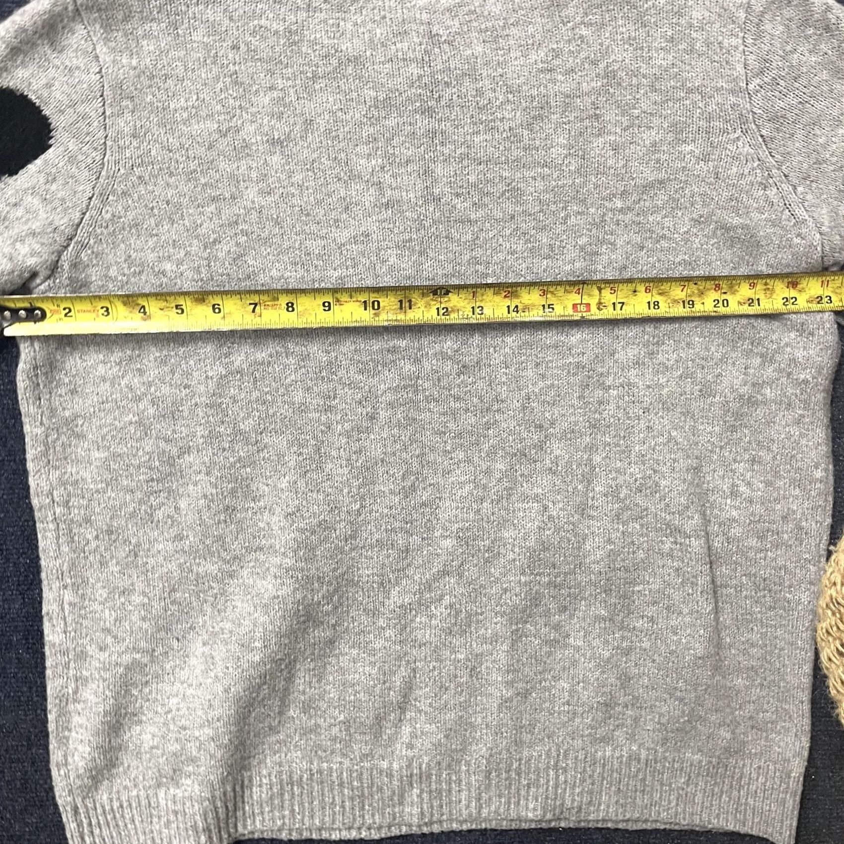 Vintage VINTAGE Cupcakes And Cashmere Sweater Womens 1X Gray Heart Sleeve Knit Pullover Plus Size XL / US 12-14 / IT 48-50 - 6 Thumbnail