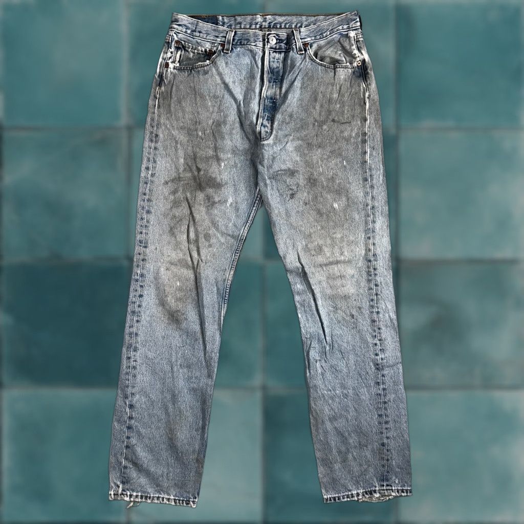 Levi's VINTAGE Levi's 501 Jeans Straight 36x34 Blue Light Wash 90s Womens/Mens? Size US 36 / EU 52 - 1 Thumbnail