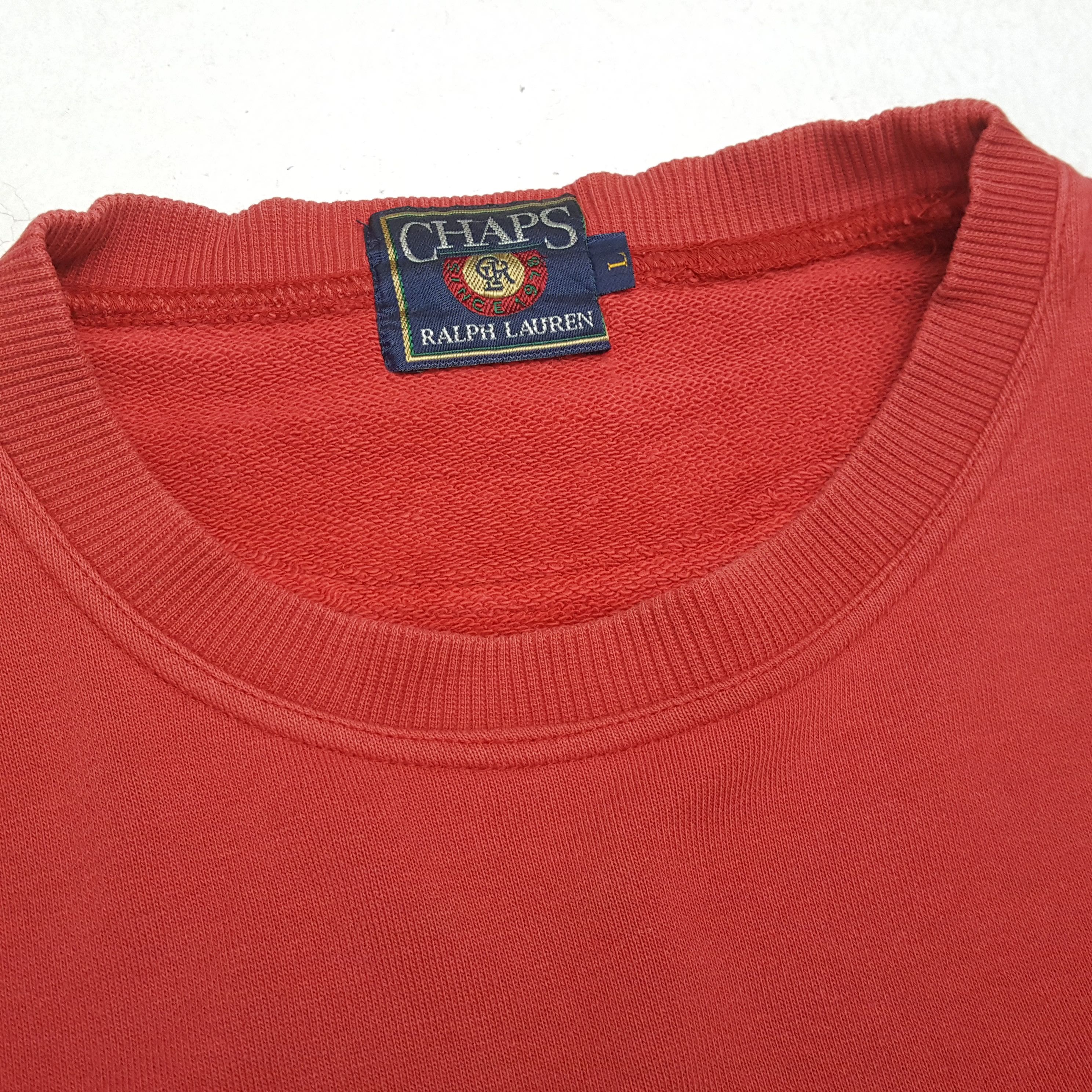 Chaps Ralph Lauren × Ralph Lauren × Vintage Vintage CHAPS RALPH LAUREN Streetwear Big Logo Sweatshirts Size US XL / EU 56 / 4 - 10 Thumbnail