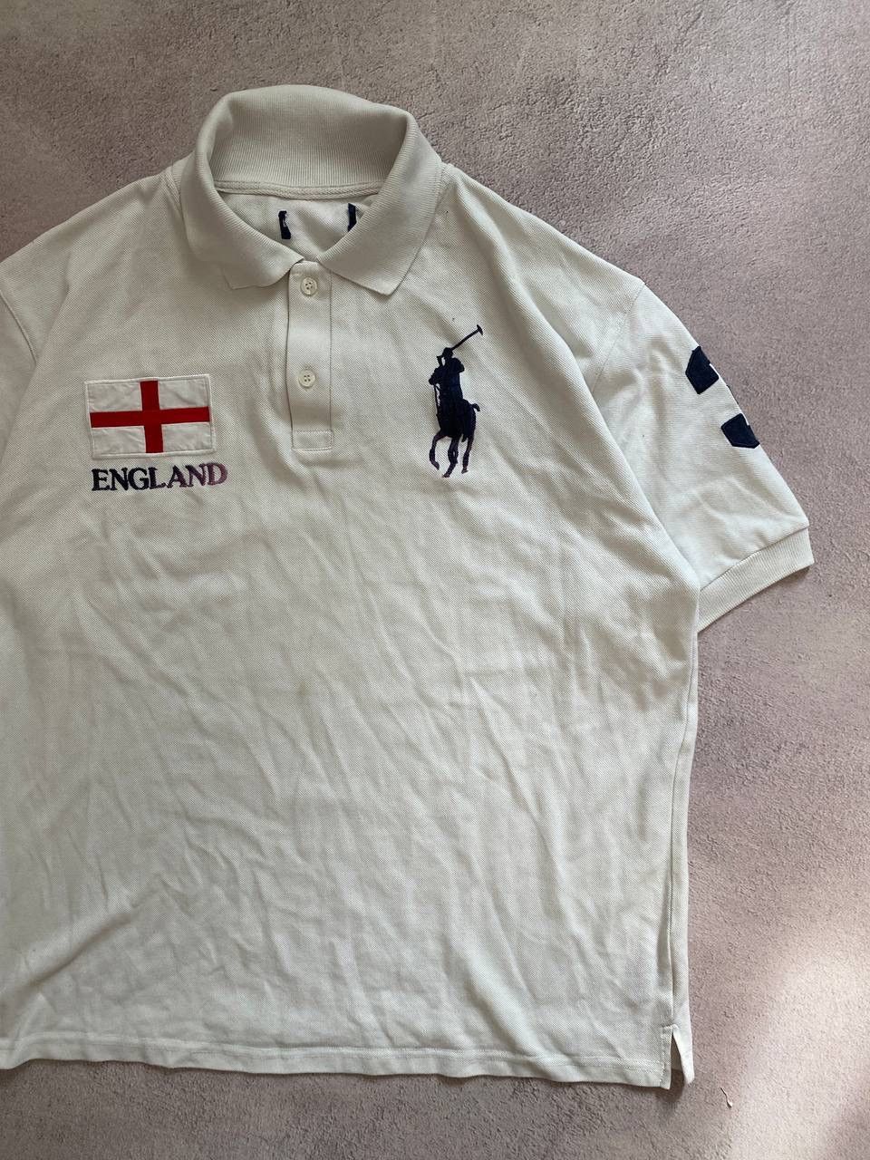 Polo Ralph Lauren × Vintage Polo Ralph Lauren England Japanese distressed rugby polo Size US L / EU 52-54 / 3 - 3 Thumbnail