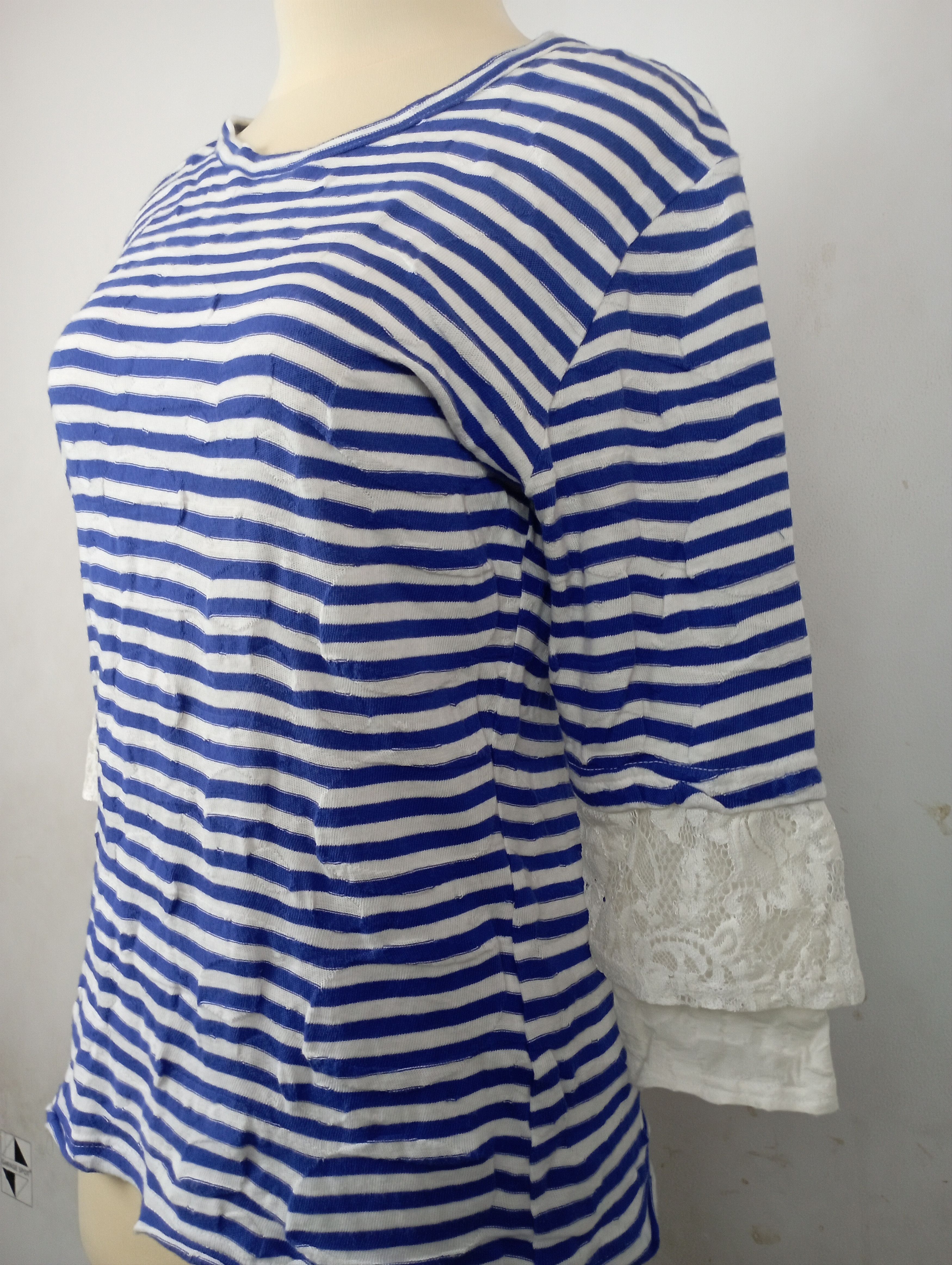 Japanese Brand × Vintage × gomme Vintage Gomme Asymmetrical Striped Tee Size M / US 6-8 / IT 42-44 - 2 Thumbnail