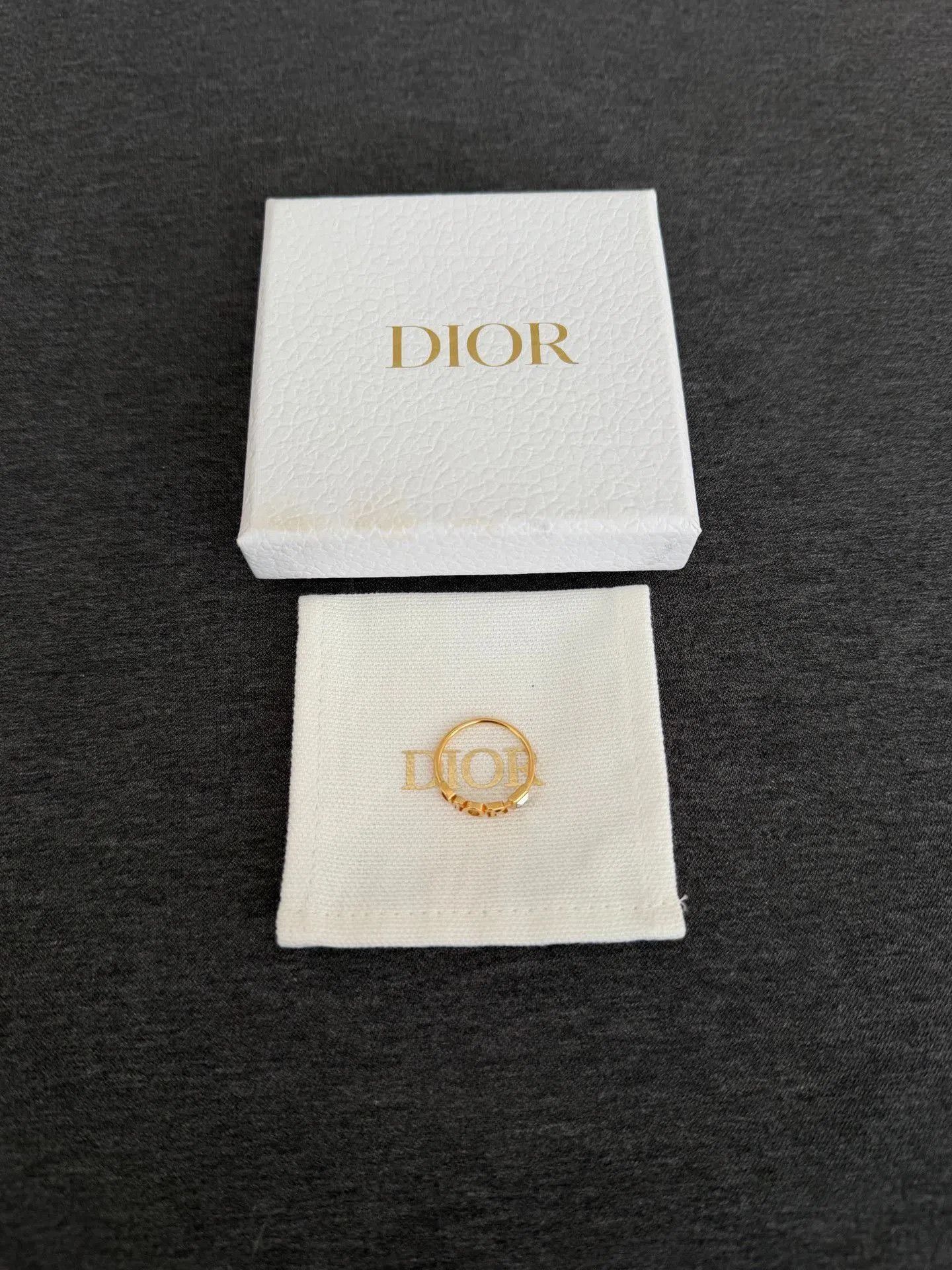 Dior Dior Logo Ring with Colorful Diamonds. Size ONE SIZE - 2 Thumbnail